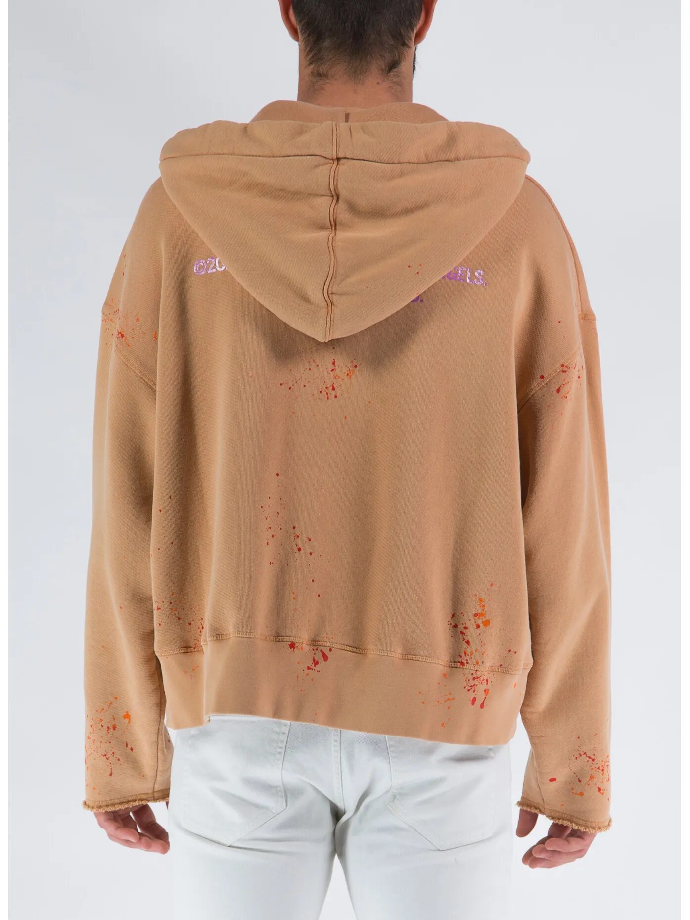     -PALM ANGELS    -FELPA PXP PAINTED RAW CUT-