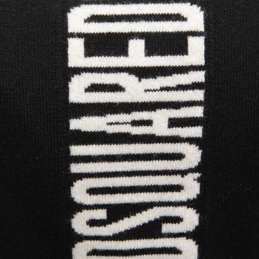 1703AF maglione bimbo boy DSQUARED2 black wool/viscose turtleneck sweater kid