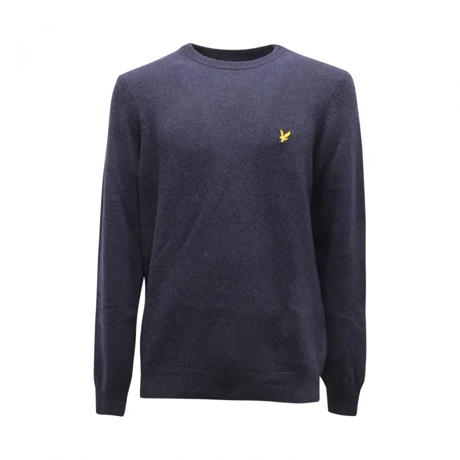 1981AV MAGLIONE UOMO LYLE&SCOTT MAN WOOL BLEND SWEATER BLUE