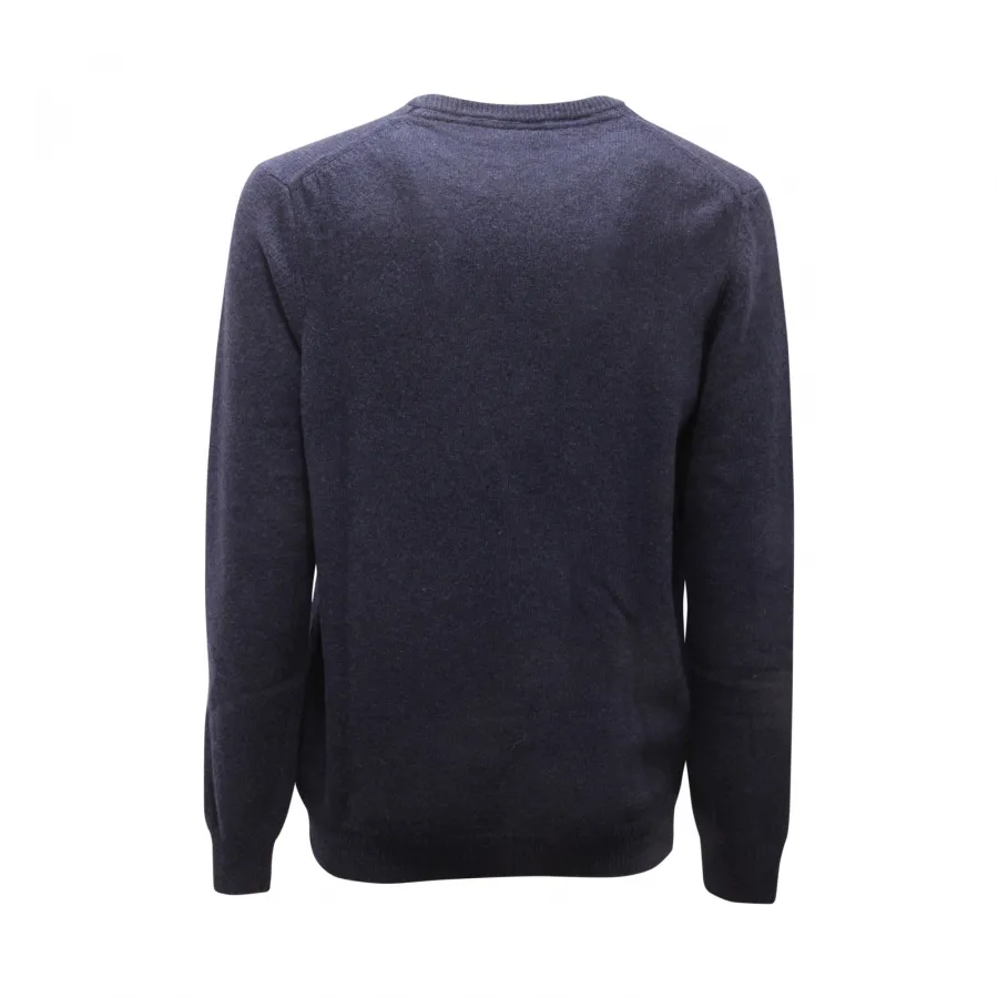1981AV MAGLIONE UOMO LYLE&SCOTT MAN WOOL BLEND SWEATER BLUE