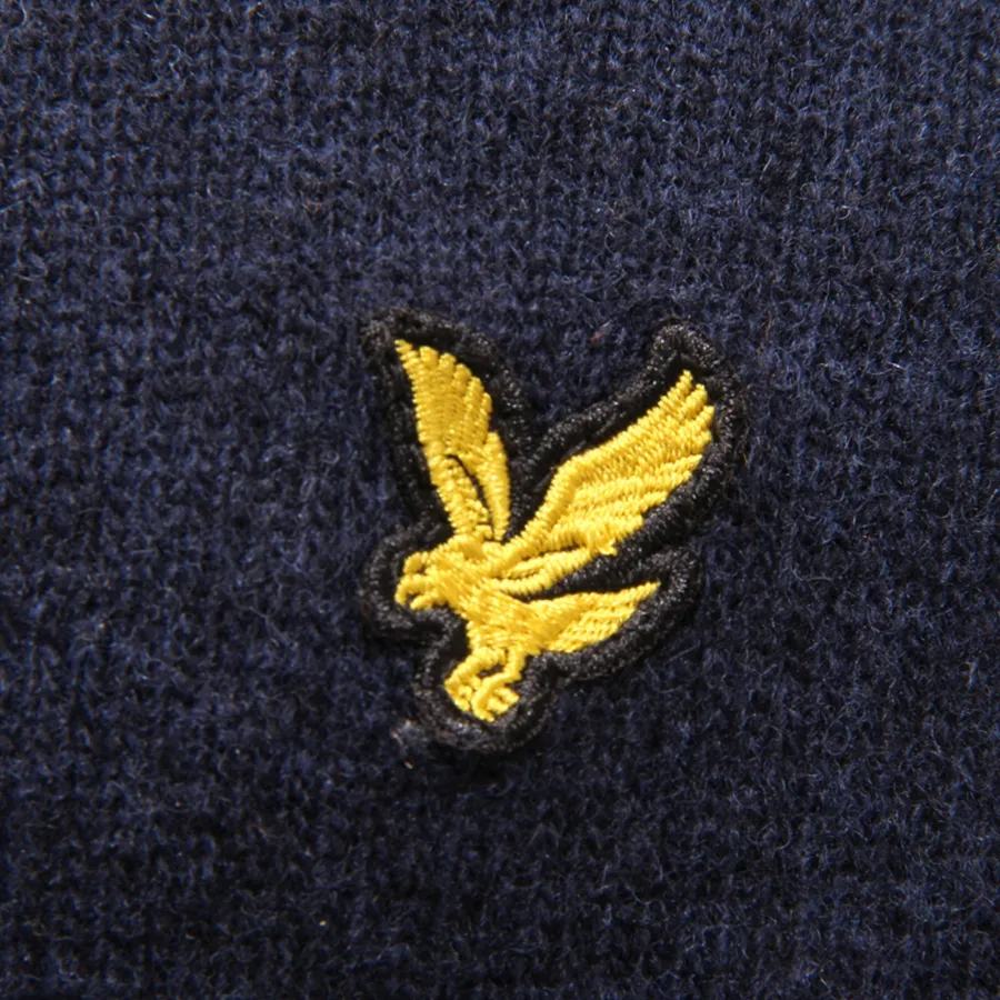 1981AV MAGLIONE UOMO LYLE&SCOTT MAN WOOL BLEND SWEATER BLUE