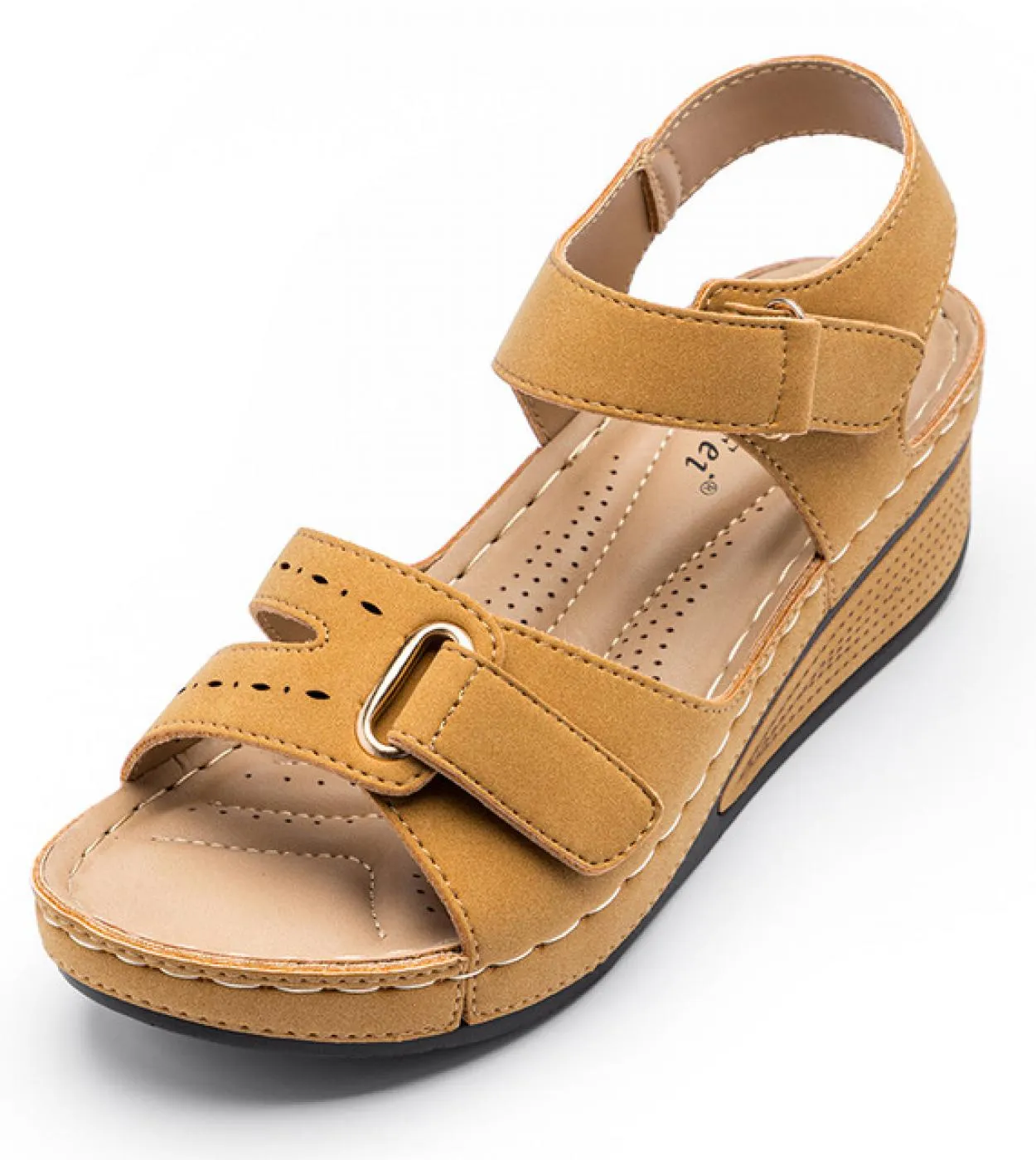 2022 Sandali da donna retrò estivi Sandali con zeppa casual da donna Scarpe Sandali sportivi con piattaforma morbida Sandali con