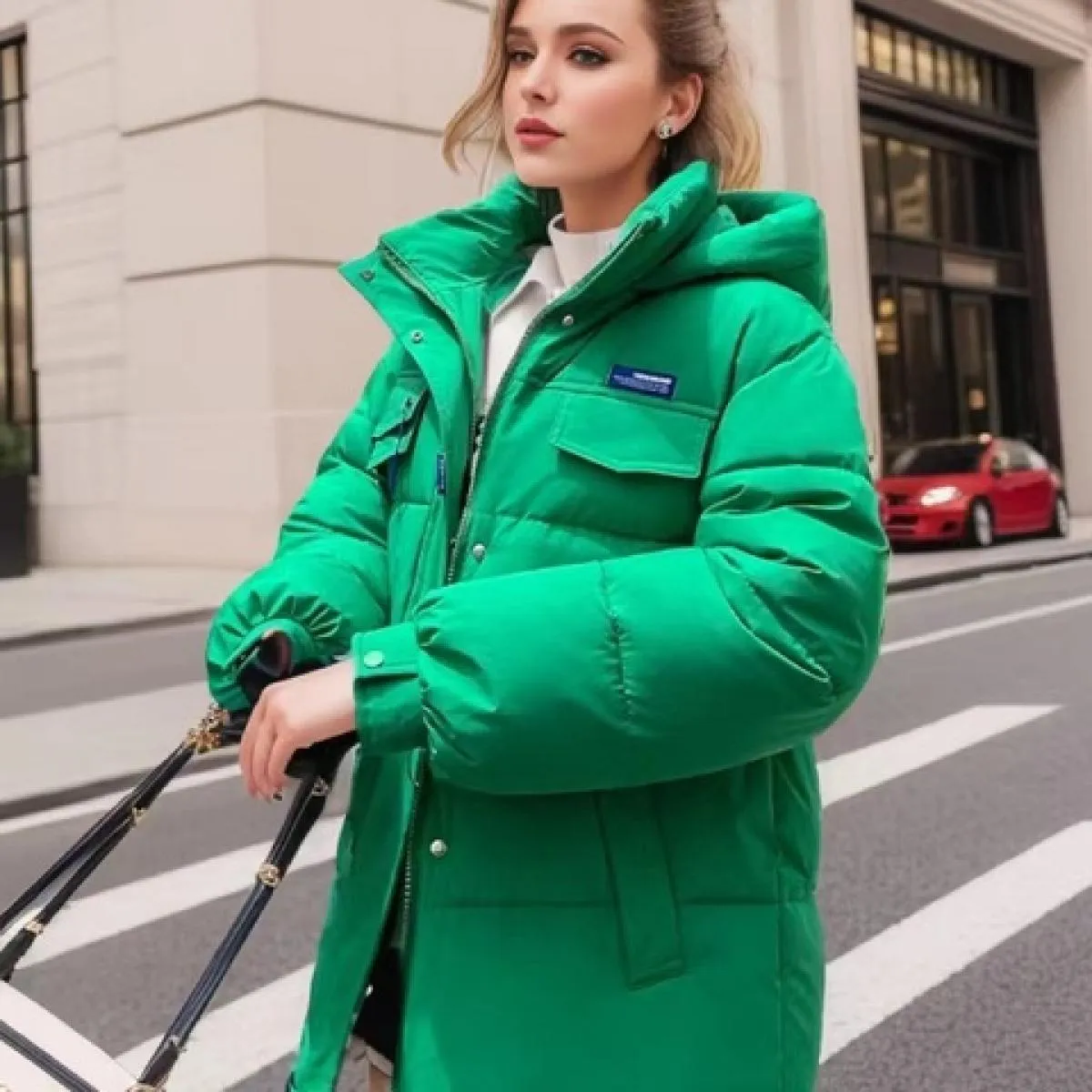 2023 piumino invernale in cotone da donna con cerniera sciolto Parka cappotto moda femminile solido ispessito piumino caldo con
