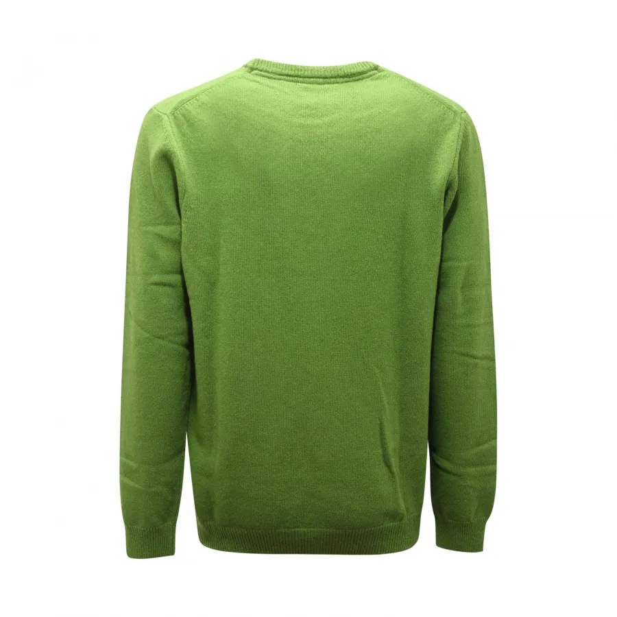 2188AV MAGLIONE UOMO LYLE&SCOTT MAN WOOL BLEND SWEATER GREEN