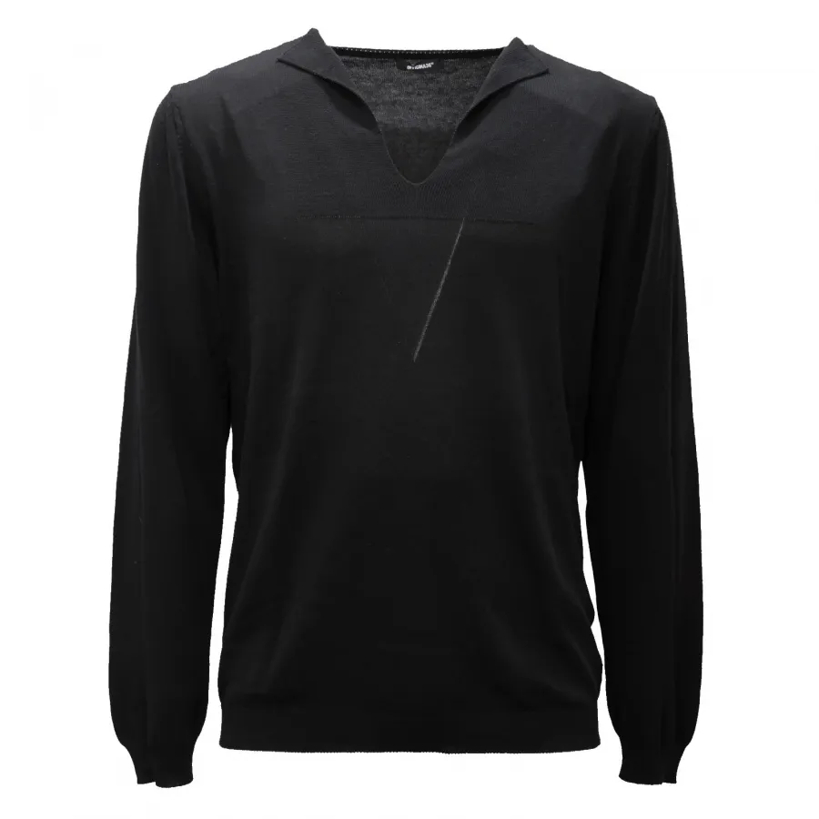 4315AD maglione uomo OFFICINA36 black cotton sweater man