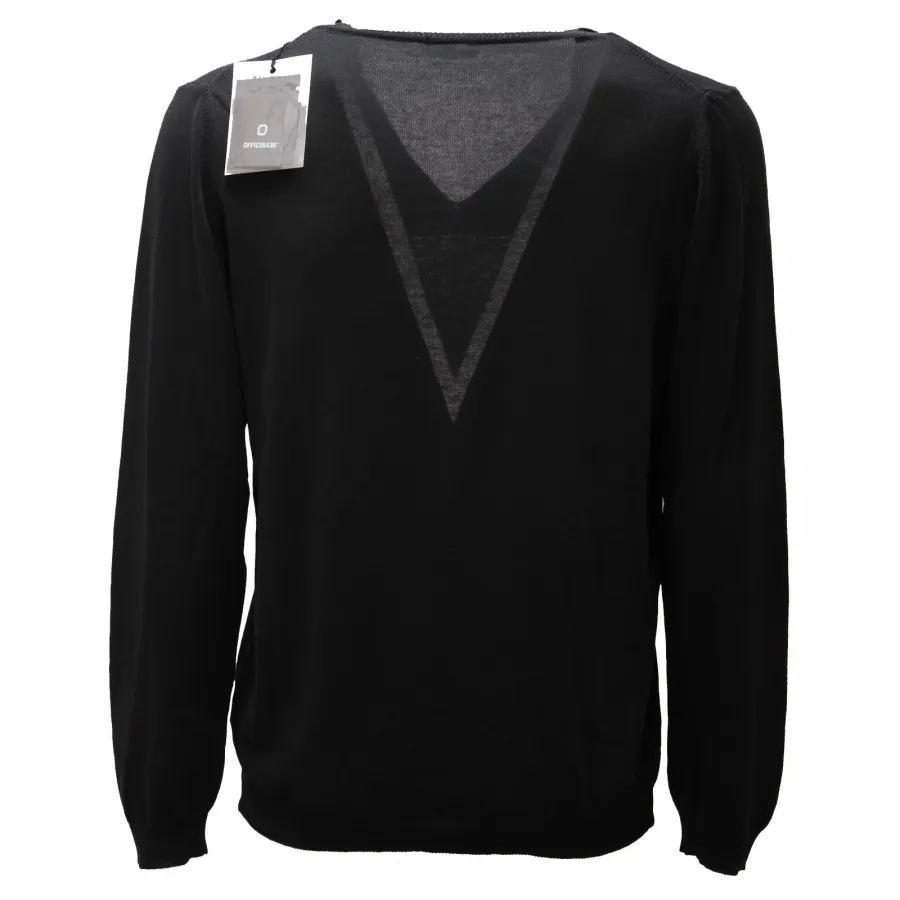 4315AD maglione uomo OFFICINA36 black cotton sweater man