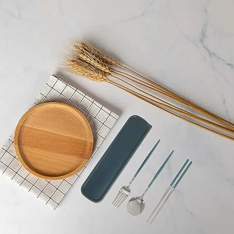 Abaodam 5 Set Set Da Tavola Tre Pezzi Kit Abito Stoviglie Da Viaggio Posate Da Zaino in Spalla Posate Da Viaggio Stoviglie Per E