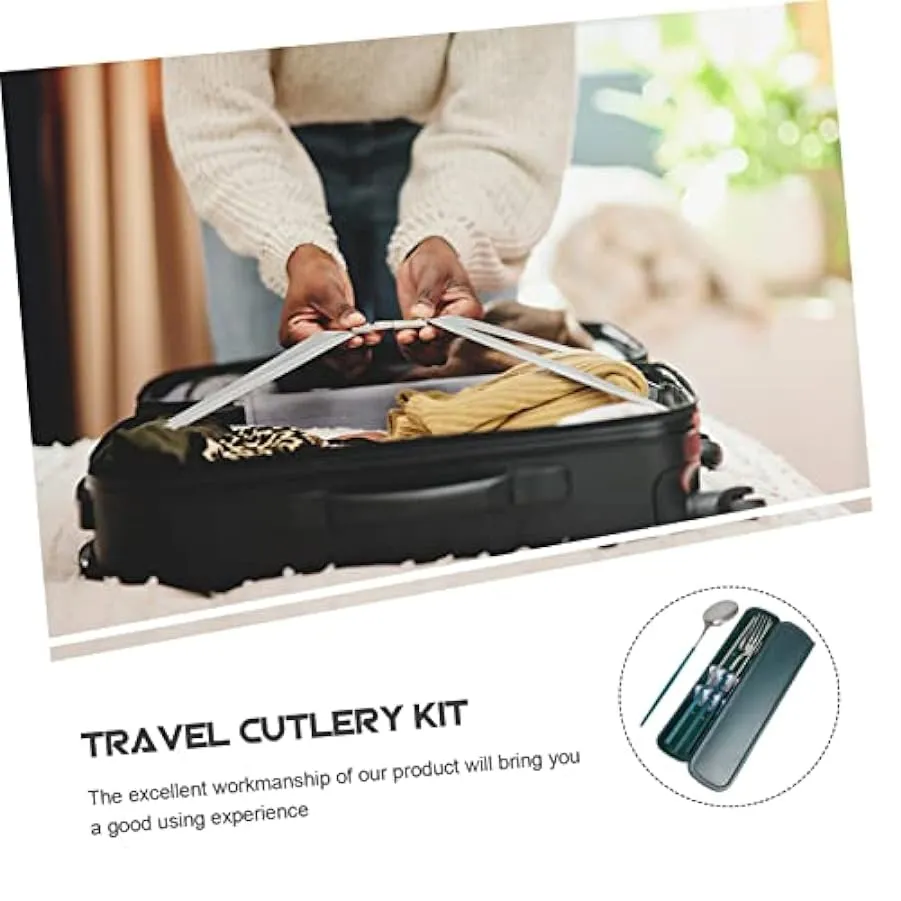 Abaodam 5 Set Set Da Tavola Tre Pezzi Kit Abito Stoviglie Da Viaggio Posate Da Zaino in Spalla Posate Da Viaggio Stoviglie Per E