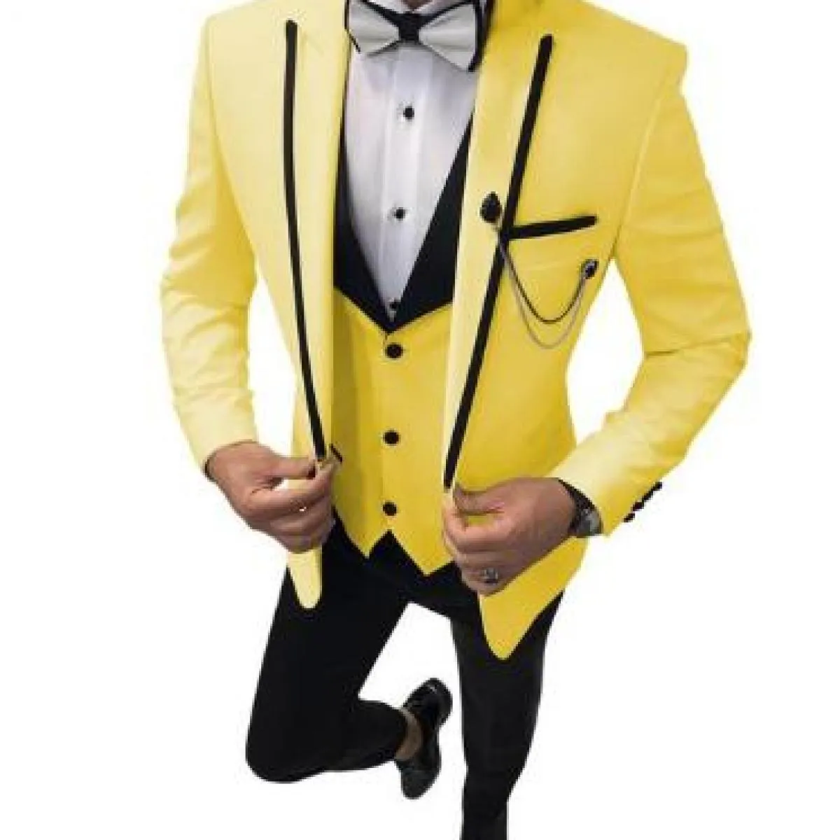 Abiti da uomo 3 pezzi Slim Fit Casual Business Groomsmen Grigio Verde Avorio Smoking con risvolto per matrimonio formale (giacca