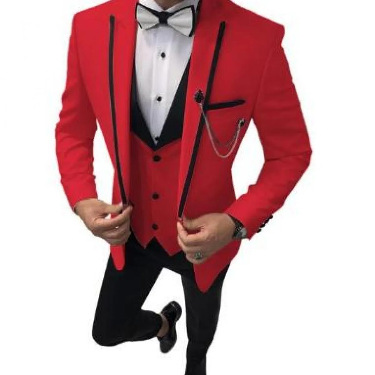 Abiti da uomo 3 pezzi Slim Fit Casual Business Groomsmen Grigio Verde Avorio Smoking con risvolto per matrimonio formale (giacca