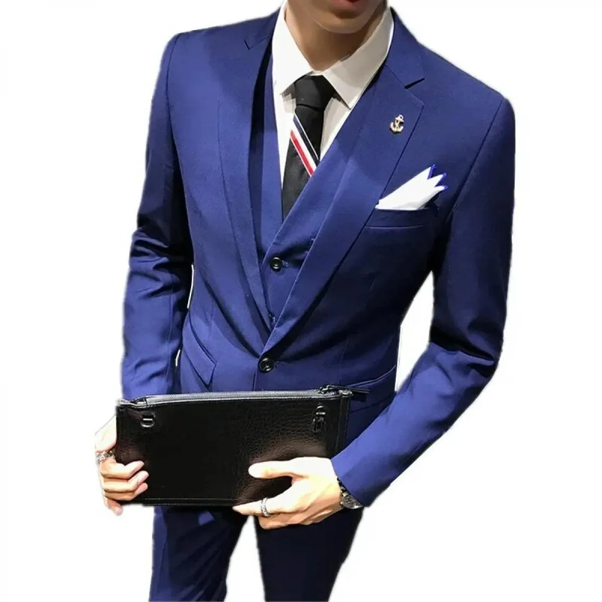 Abito da sposo maschile da ballo per matrimonio slim fit smoking da uomo formale abito da lavoro 3 pezzi set giacca cappotto pan