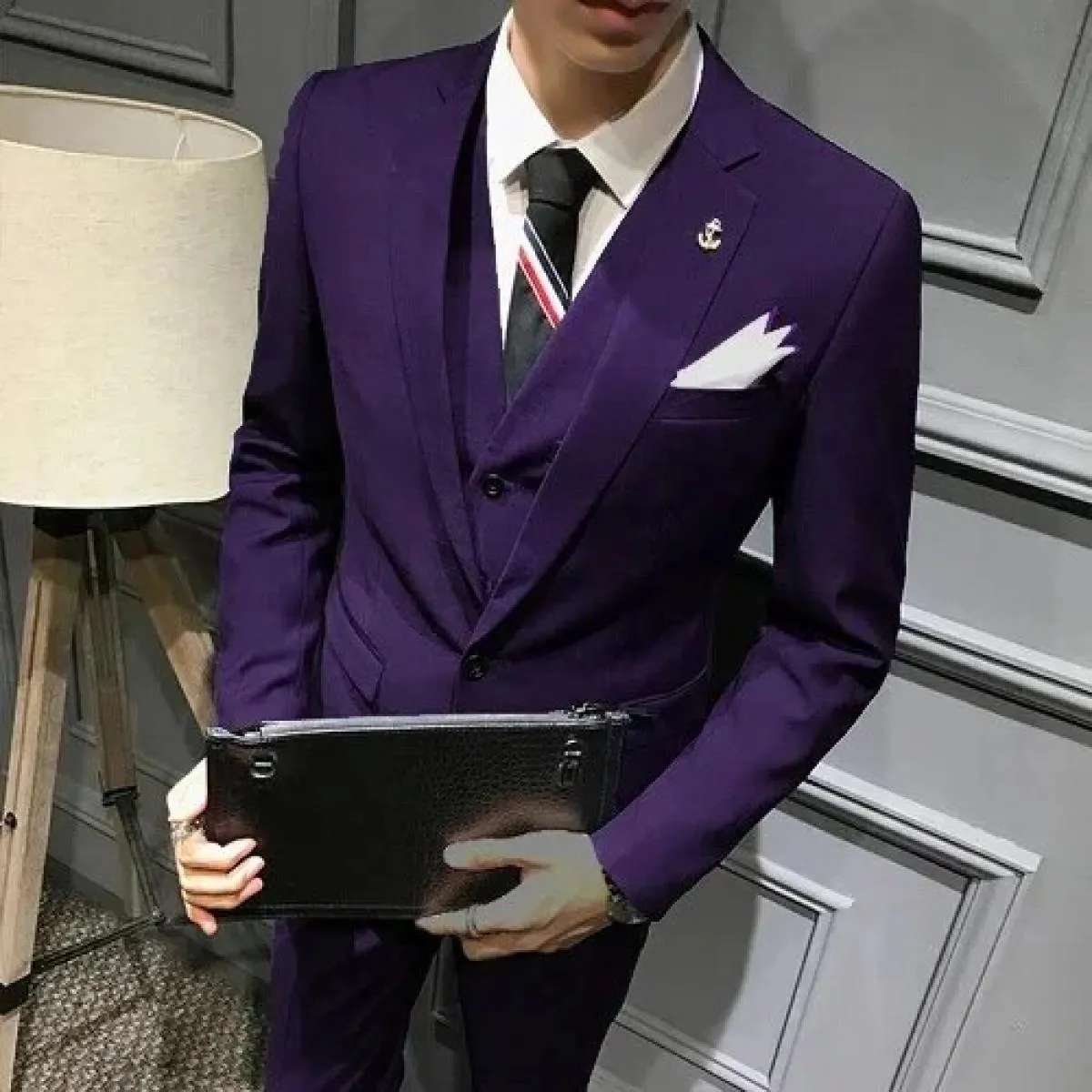 Abito da sposo maschile da ballo per matrimonio slim fit smoking da uomo formale abito da lavoro 3 pezzi set giacca cappotto pan
