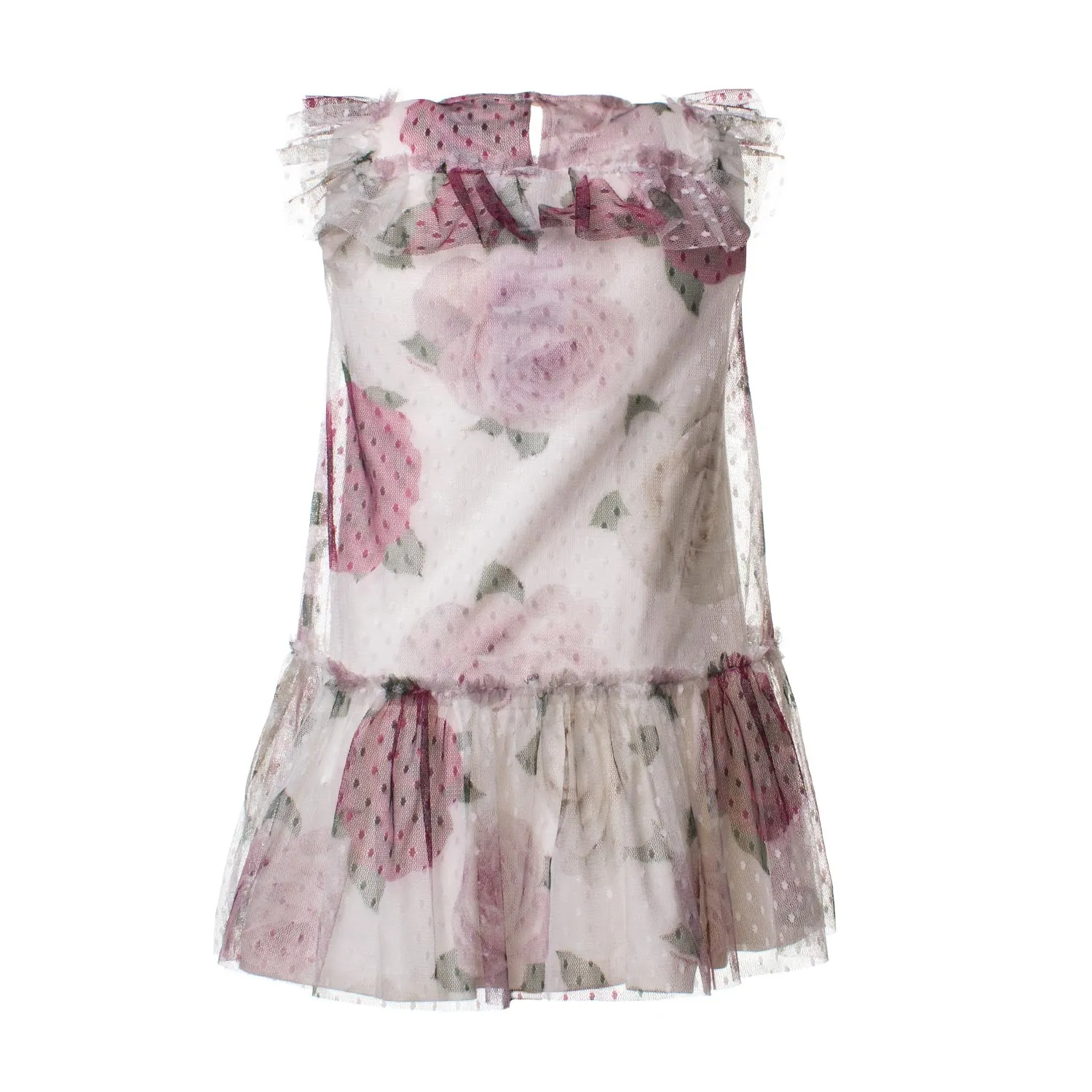 Abito Floreale Bianco Bambina Baby