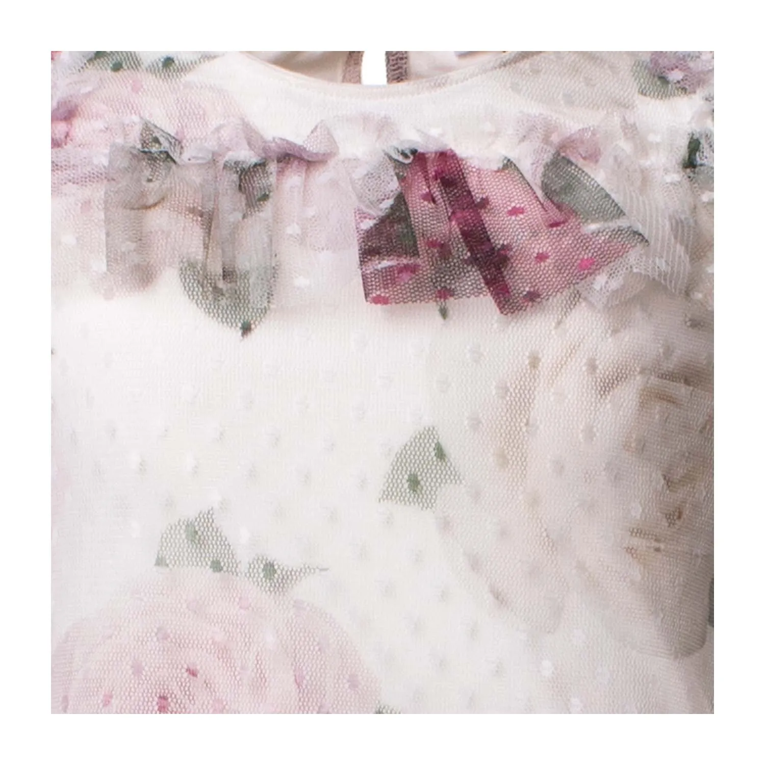 Abito Floreale Bianco Bambina Baby
