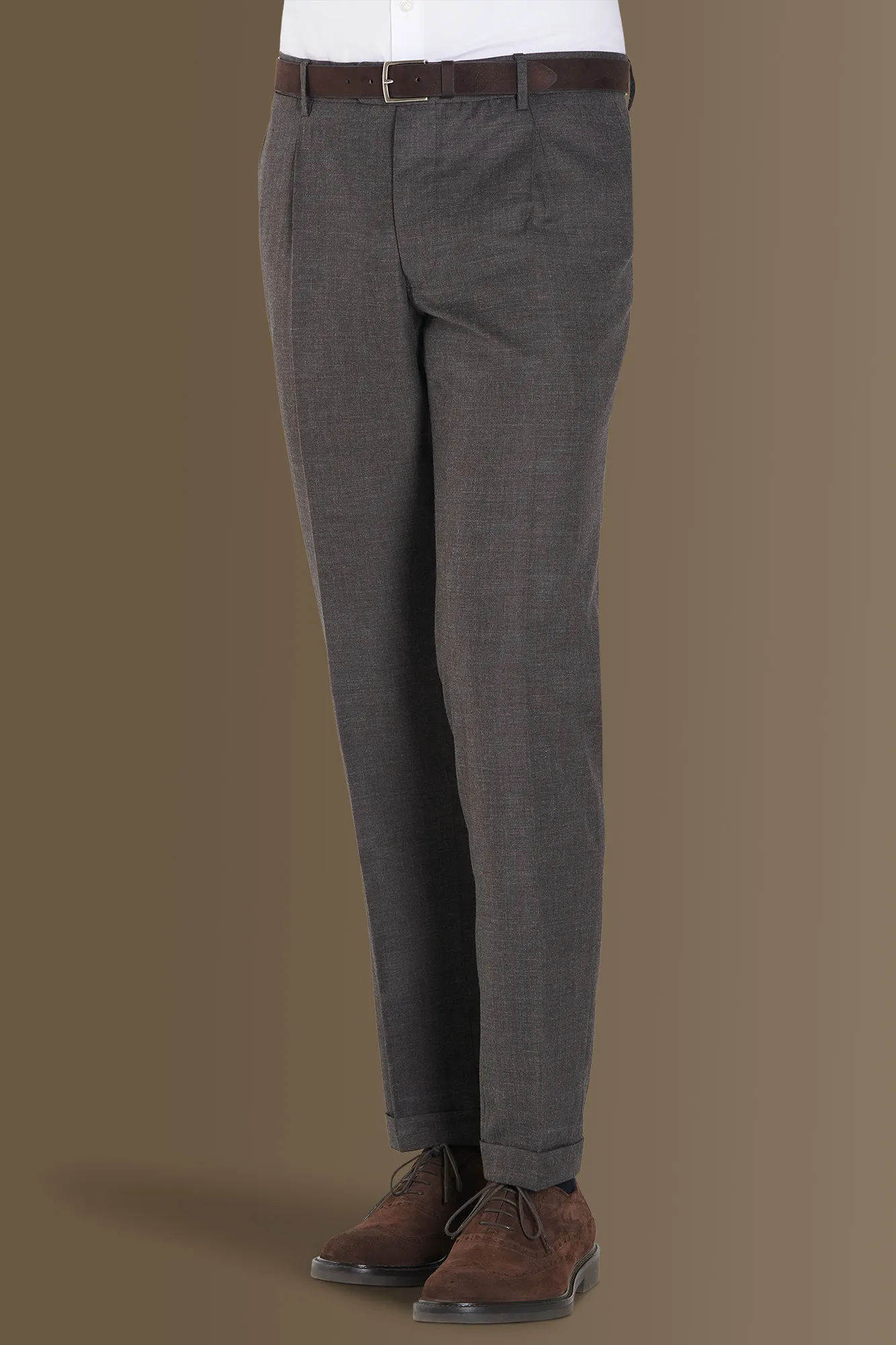Abito monopetto uomo tinta unita pantalone con pinces