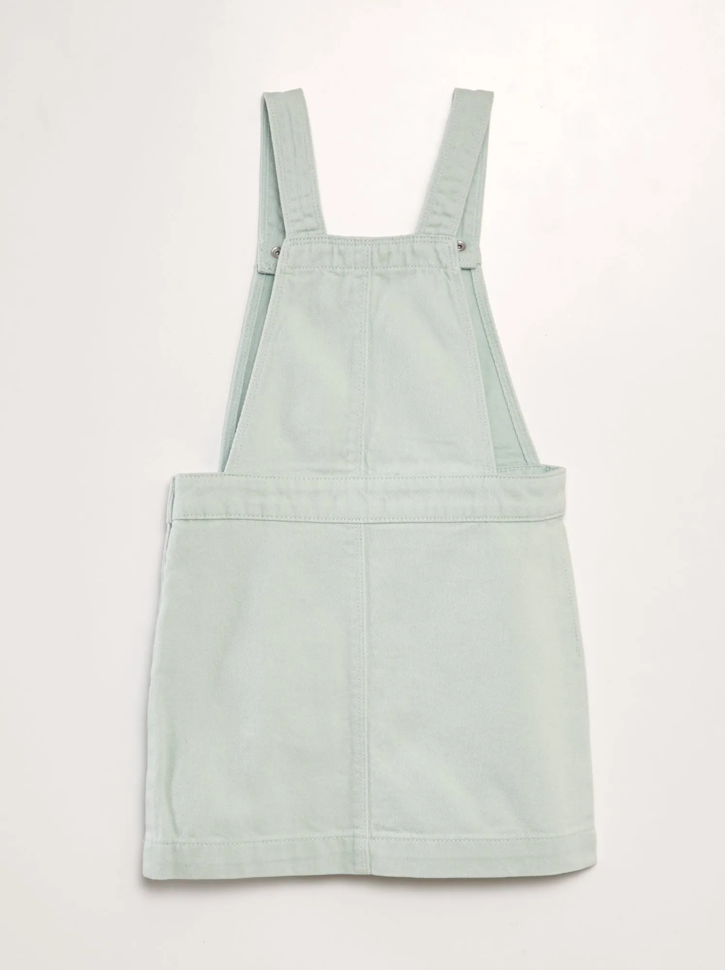 Abito salopette con patch - BLU