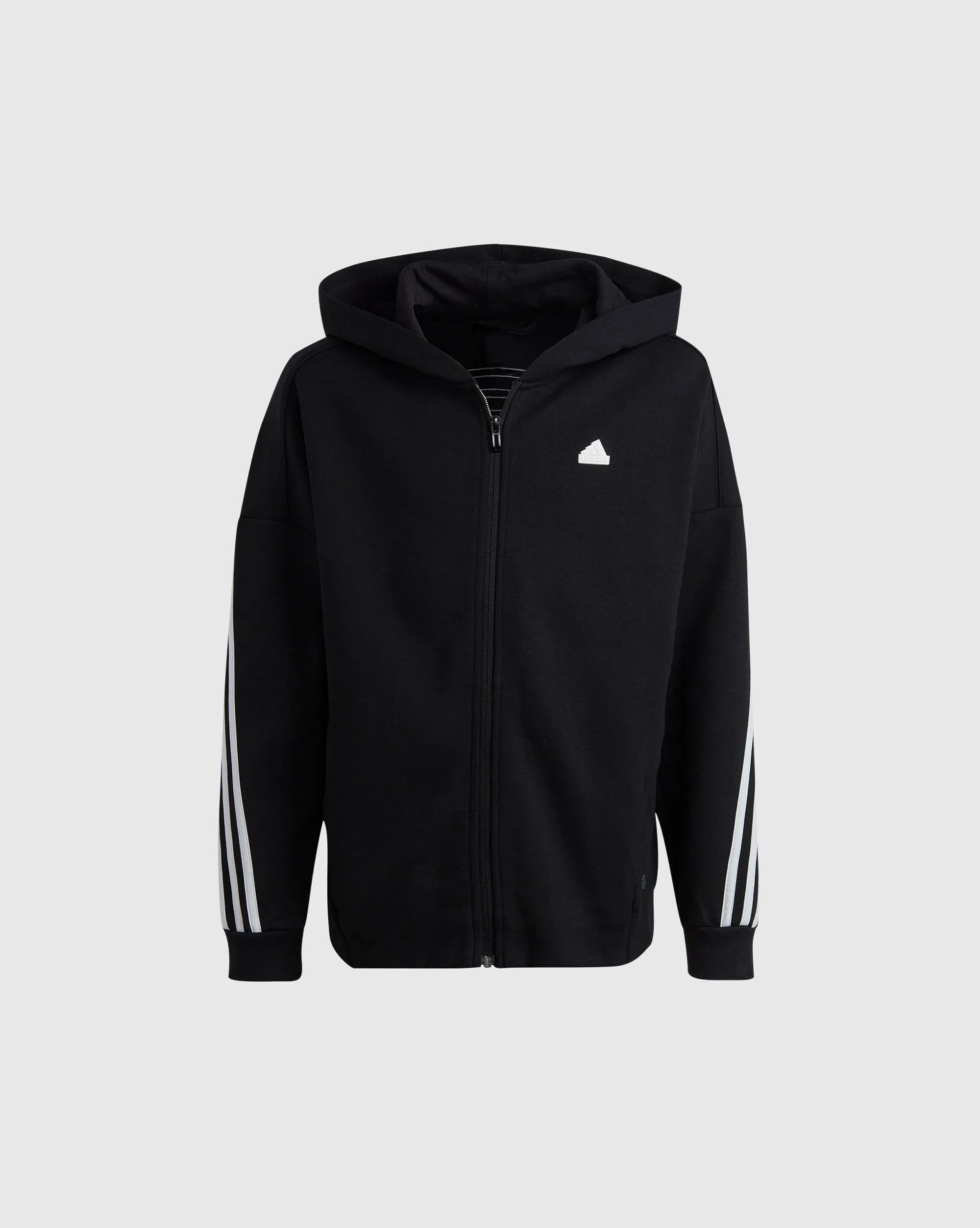Adidas Giacca da allenamento Future Icons 3-Stripes Full-Zip Hooded Nero Bambino