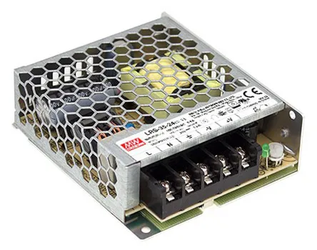 Alimentatore switching MEAN WELL LRS-35-36RS, 36W, ingresso 120 → 373 V dc, 85 → 264 V ac, uscita 36V cc,