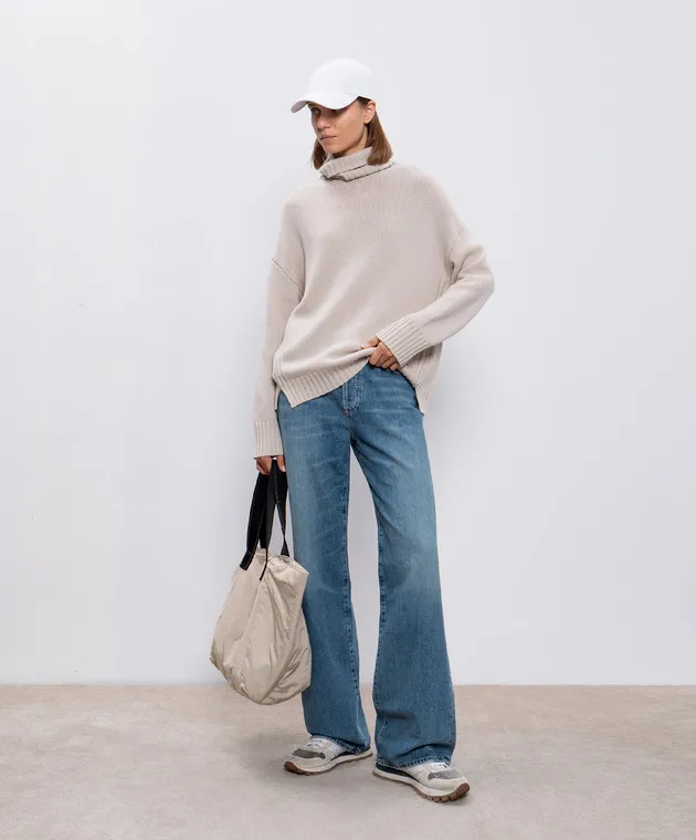 Allude Maglione beige in lana e cashmere 24517642
