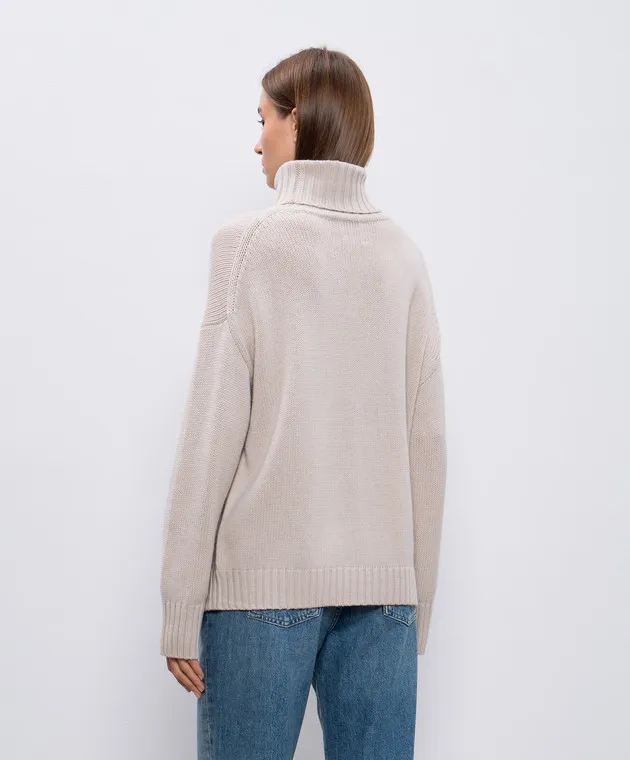 Allude Maglione beige in lana e cashmere 24517642