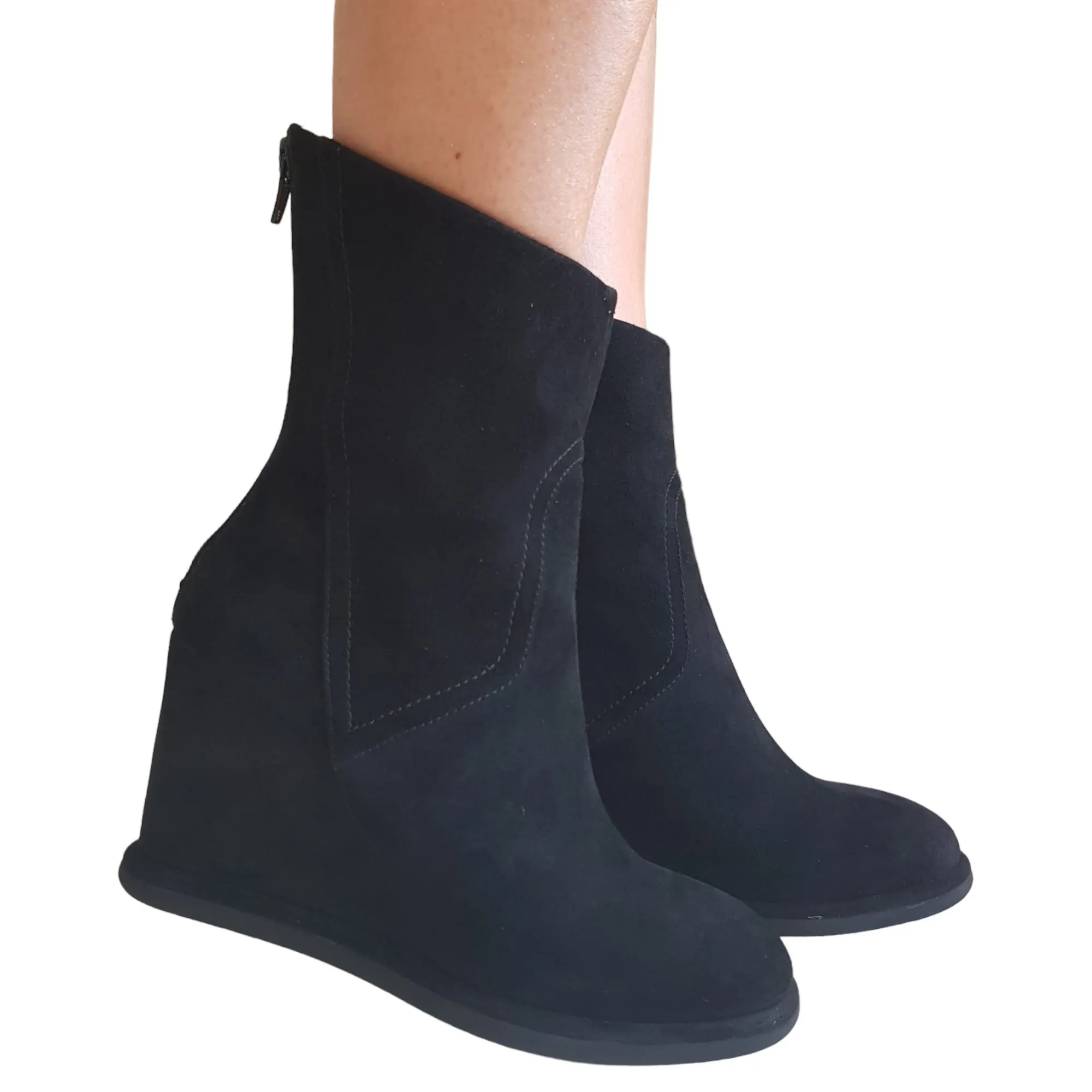 Apepazza Stivaletto Donna zeppa Nero Rif.704