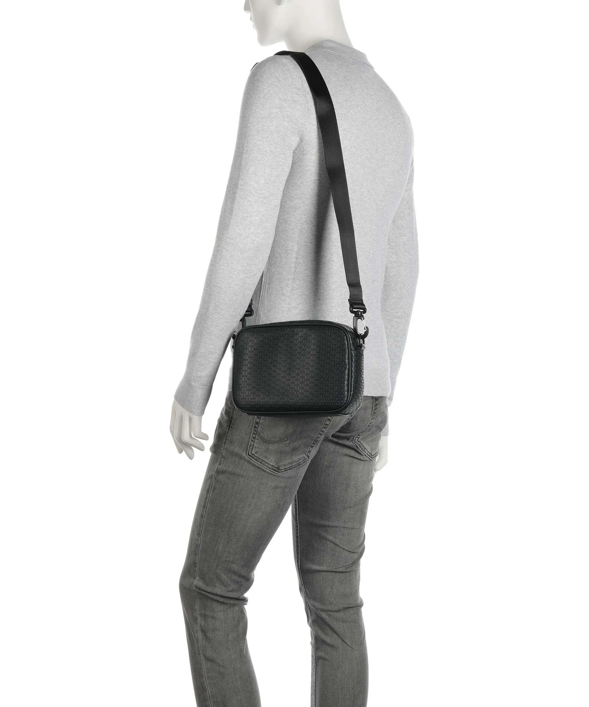  Armani Exchange Borsa a tracolla pelle sintetica nero  