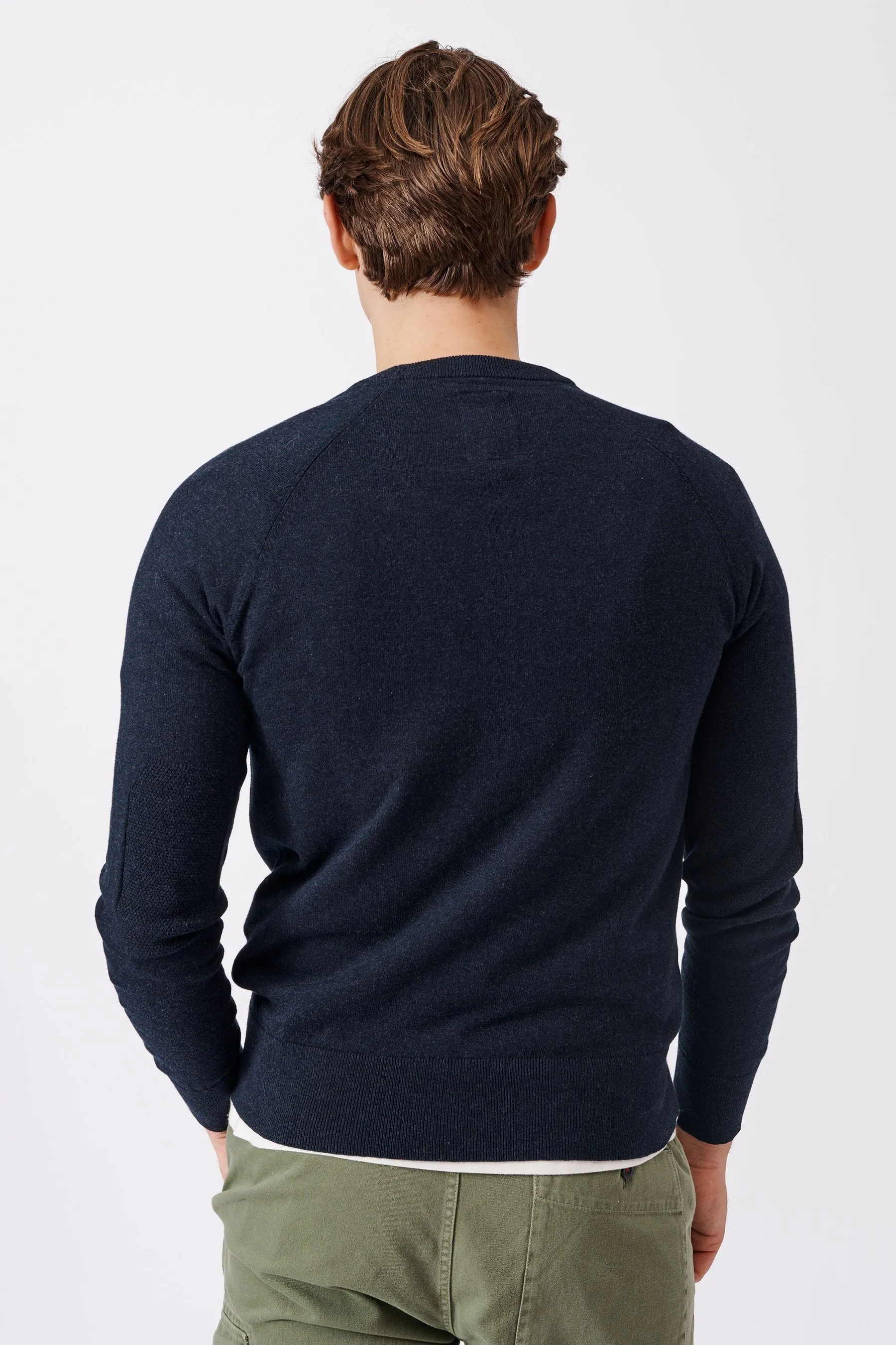 Aubin Cotone Collum Girocollo Cotone Maglione    