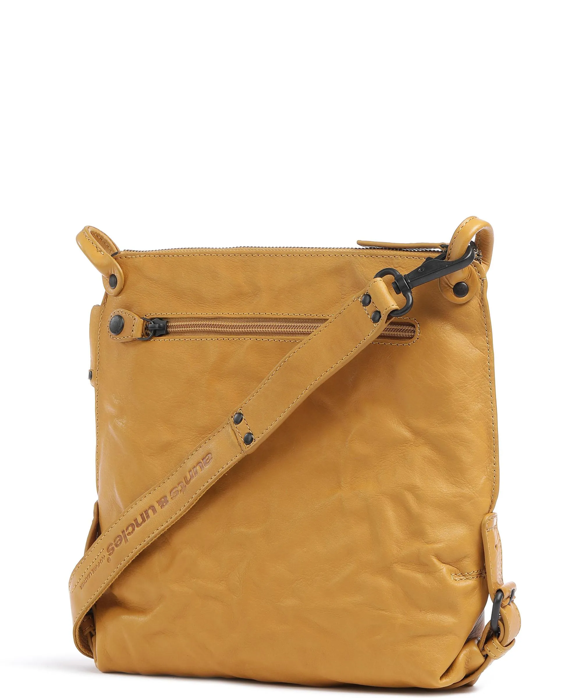  Aunts & Uncles Grandma's Luxury Club Mrs. Raisin Cookie Borsa a tracolla pelle di vacchetta grana curry  
