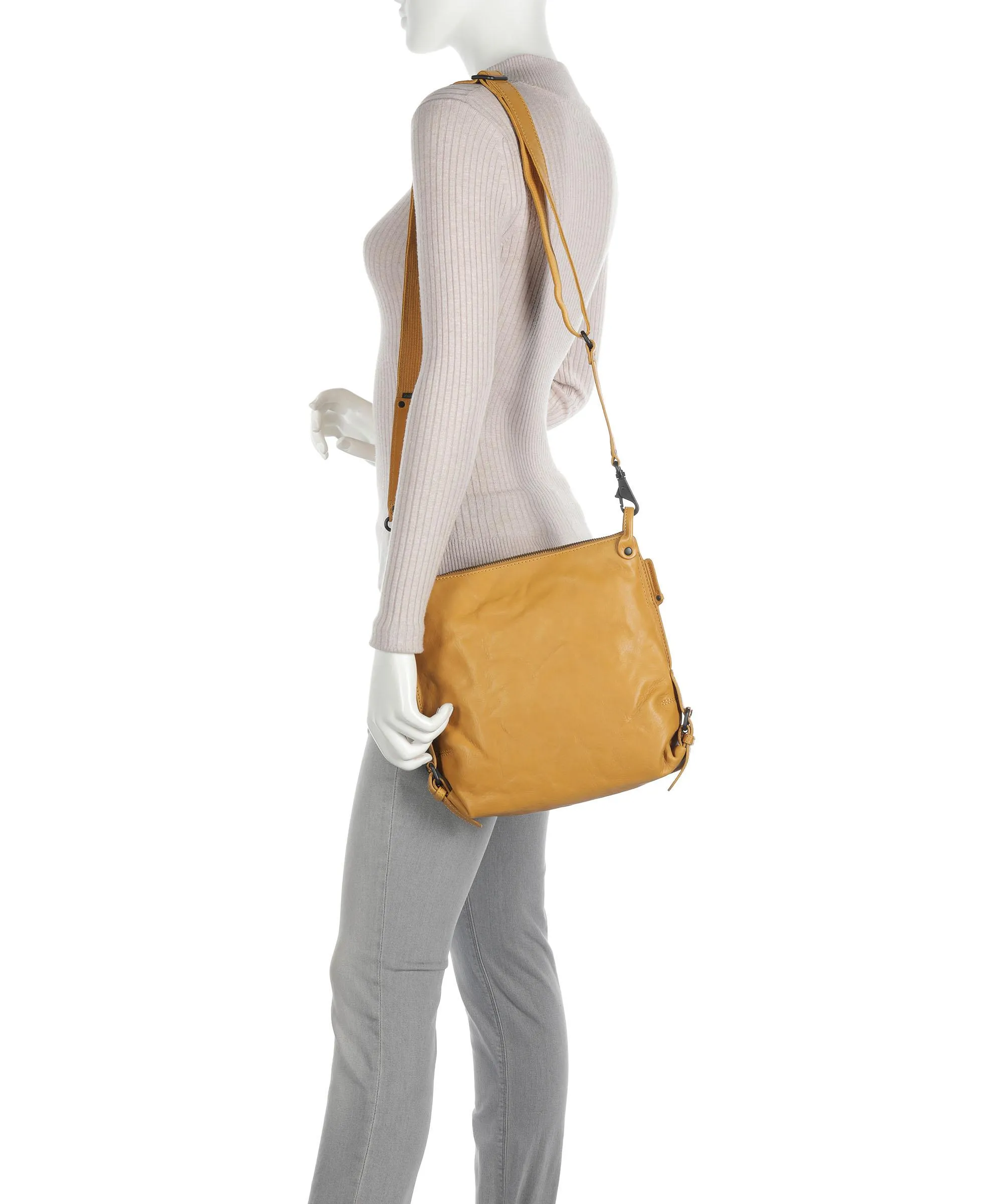 Aunts & Uncles Grandma's Luxury Club Mrs. Raisin Cookie Borsa a tracolla pelle di vacchetta grana curry  