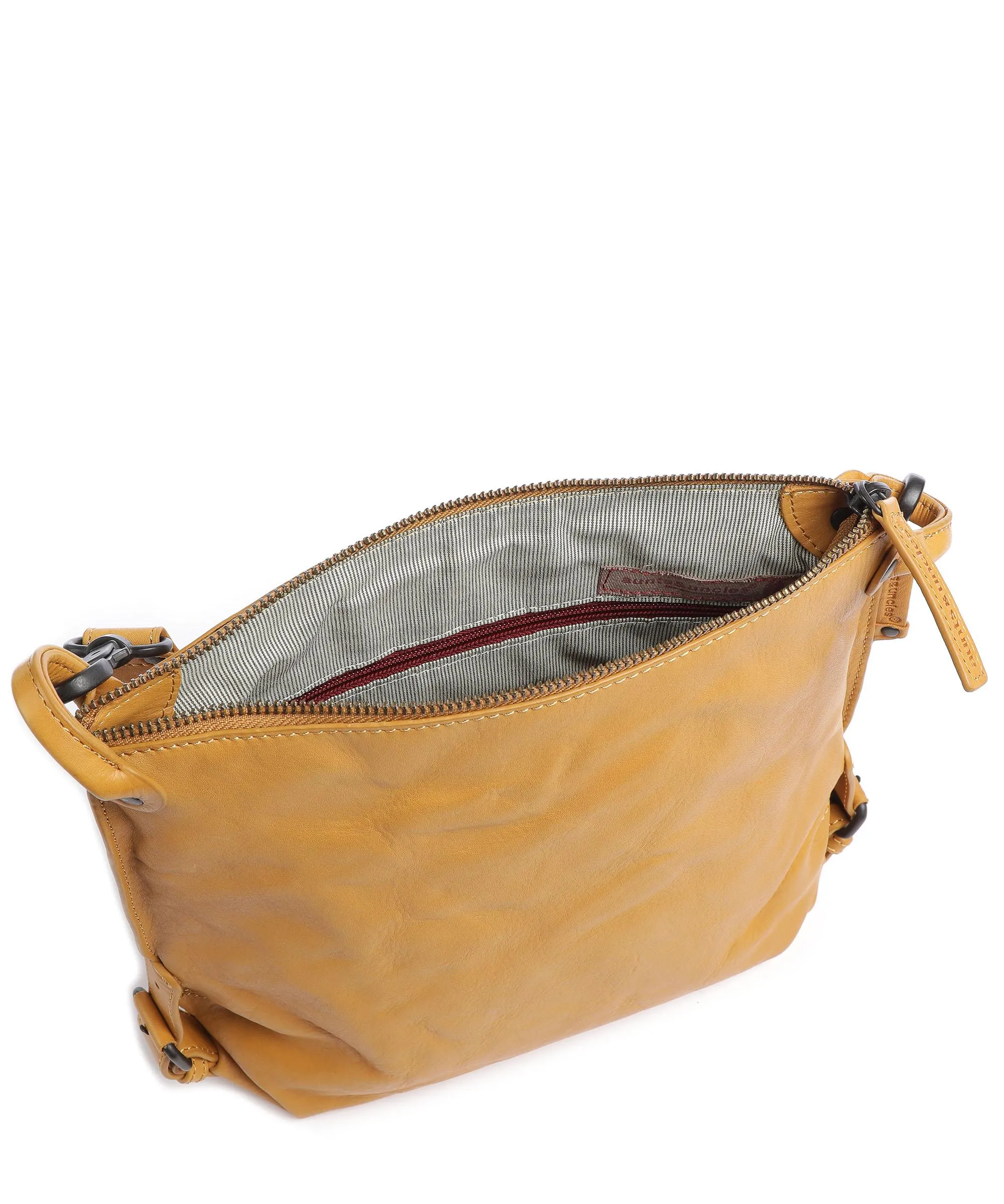 Aunts & Uncles Grandma's Luxury Club Mrs. Raisin Cookie Borsa a tracolla pelle di vacchetta grana curry  