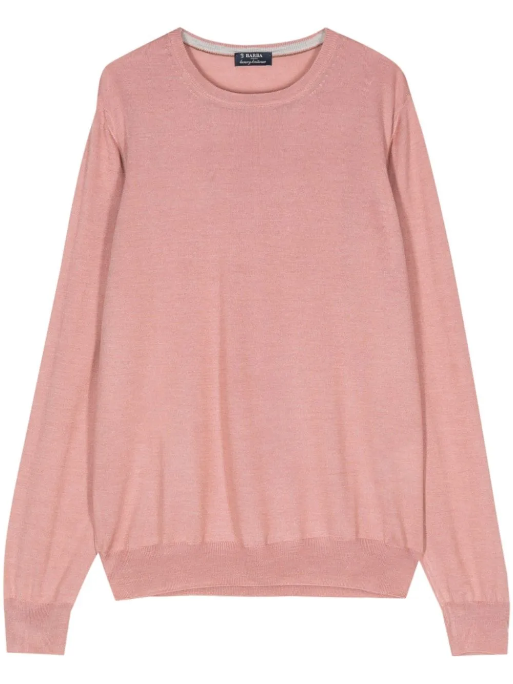 Barba-maglione in seta di lana vergine a maglia fine