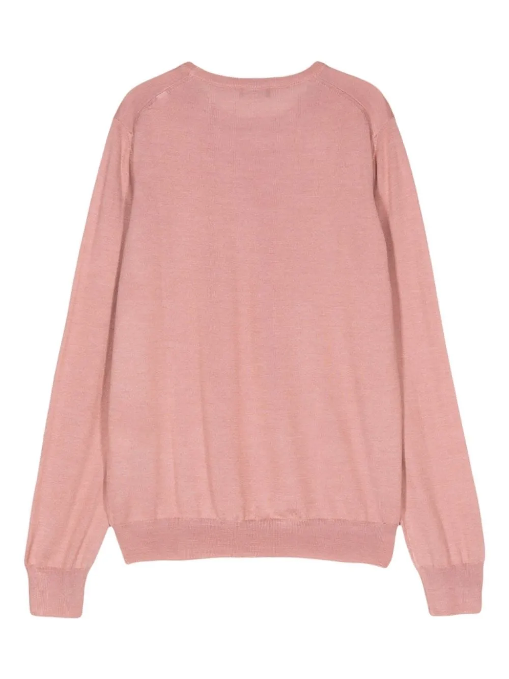 Barba-maglione in seta di lana vergine a maglia fine