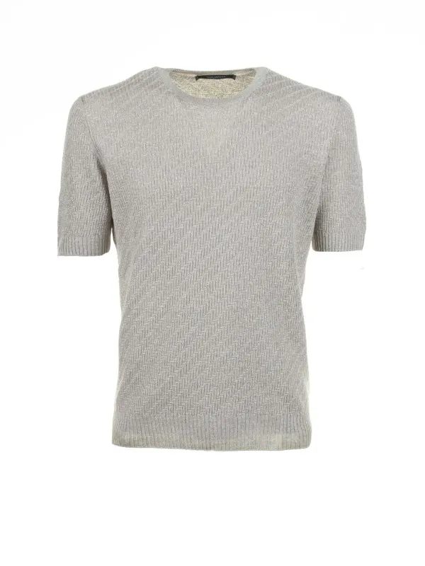 Beige knitted T-shirt