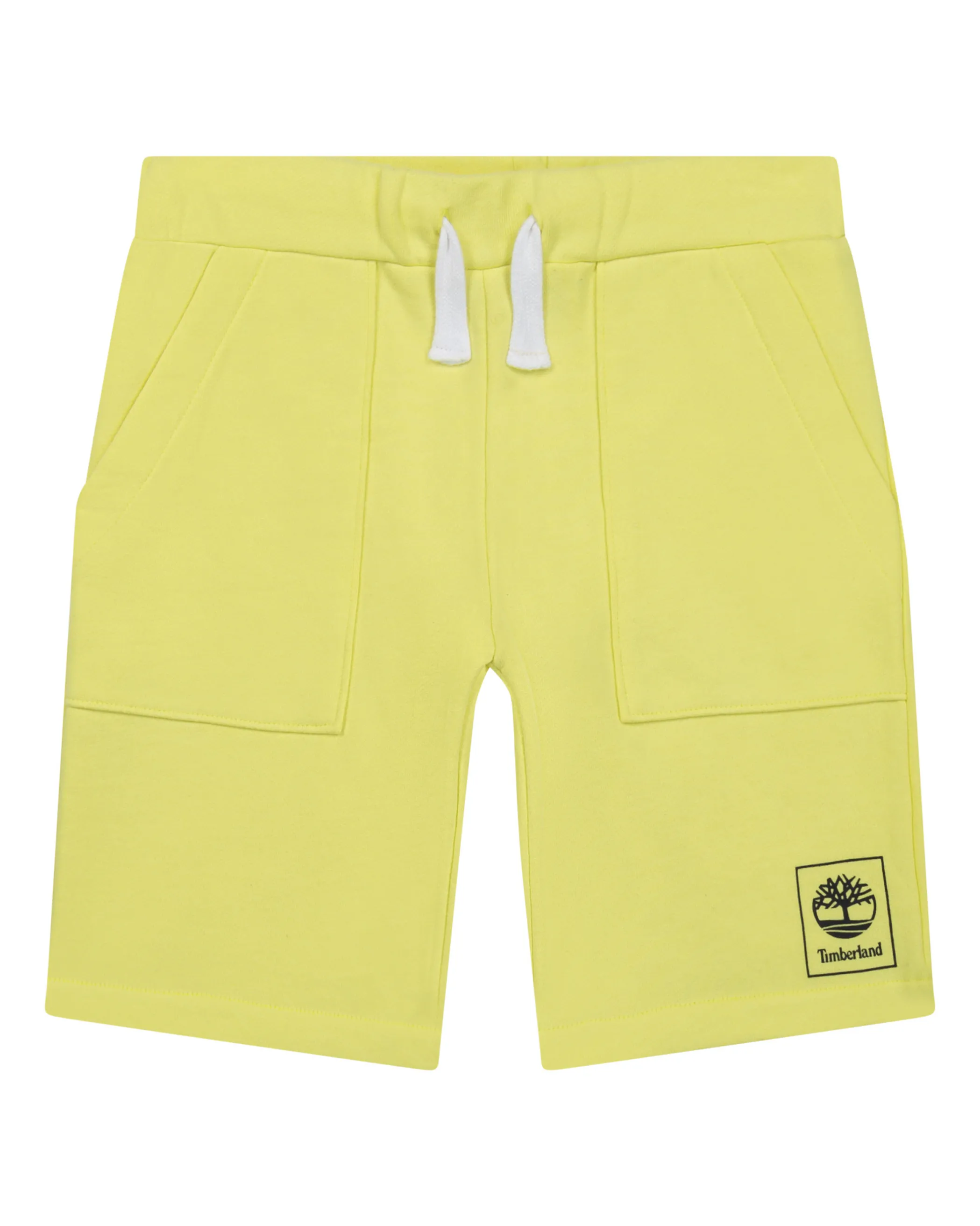 Bermuda giallo in felpa di cotone con logo piccolo stampato 14-16 anni