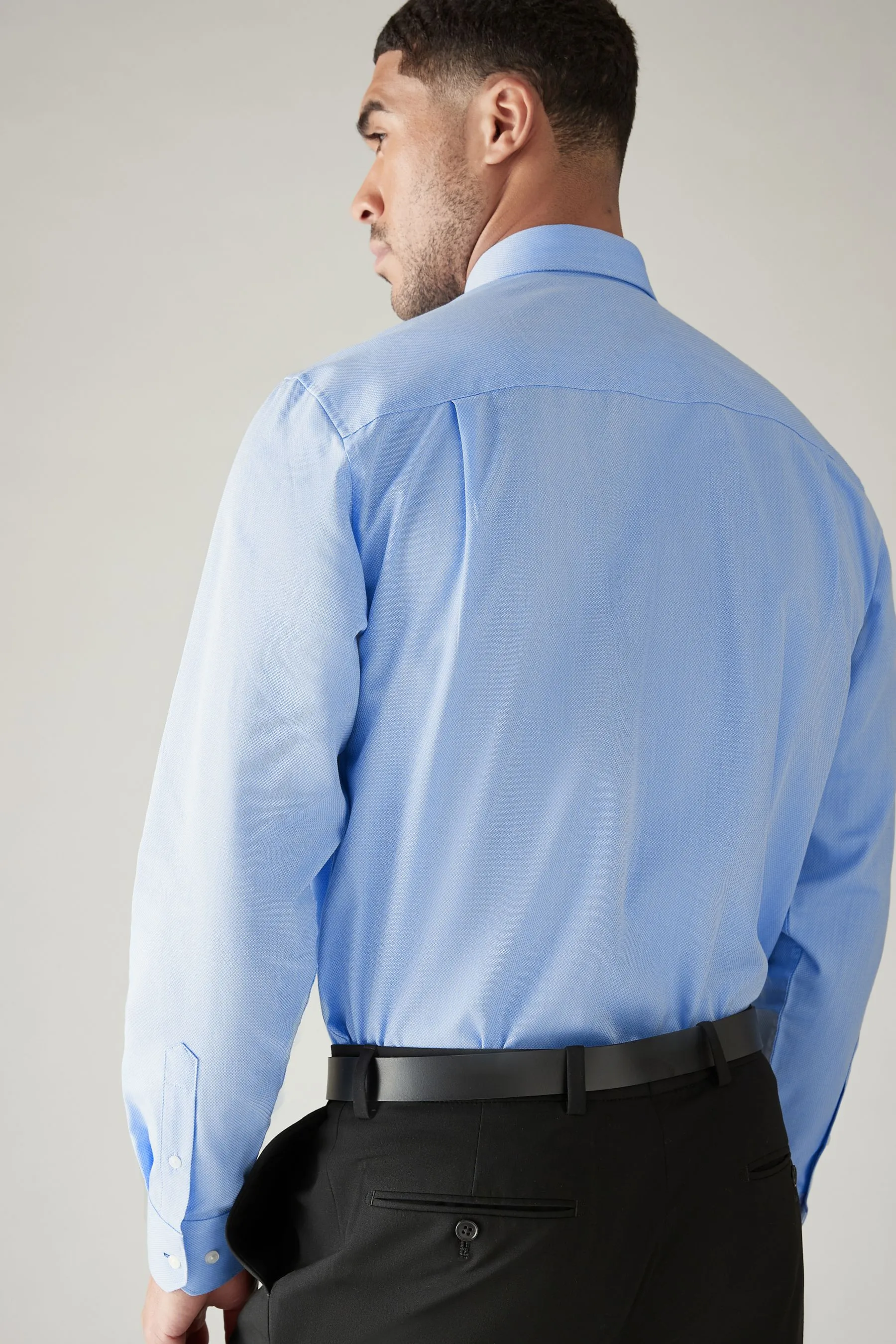 Bianco/Blu  - Set camicia e cravatta 2 Confezione