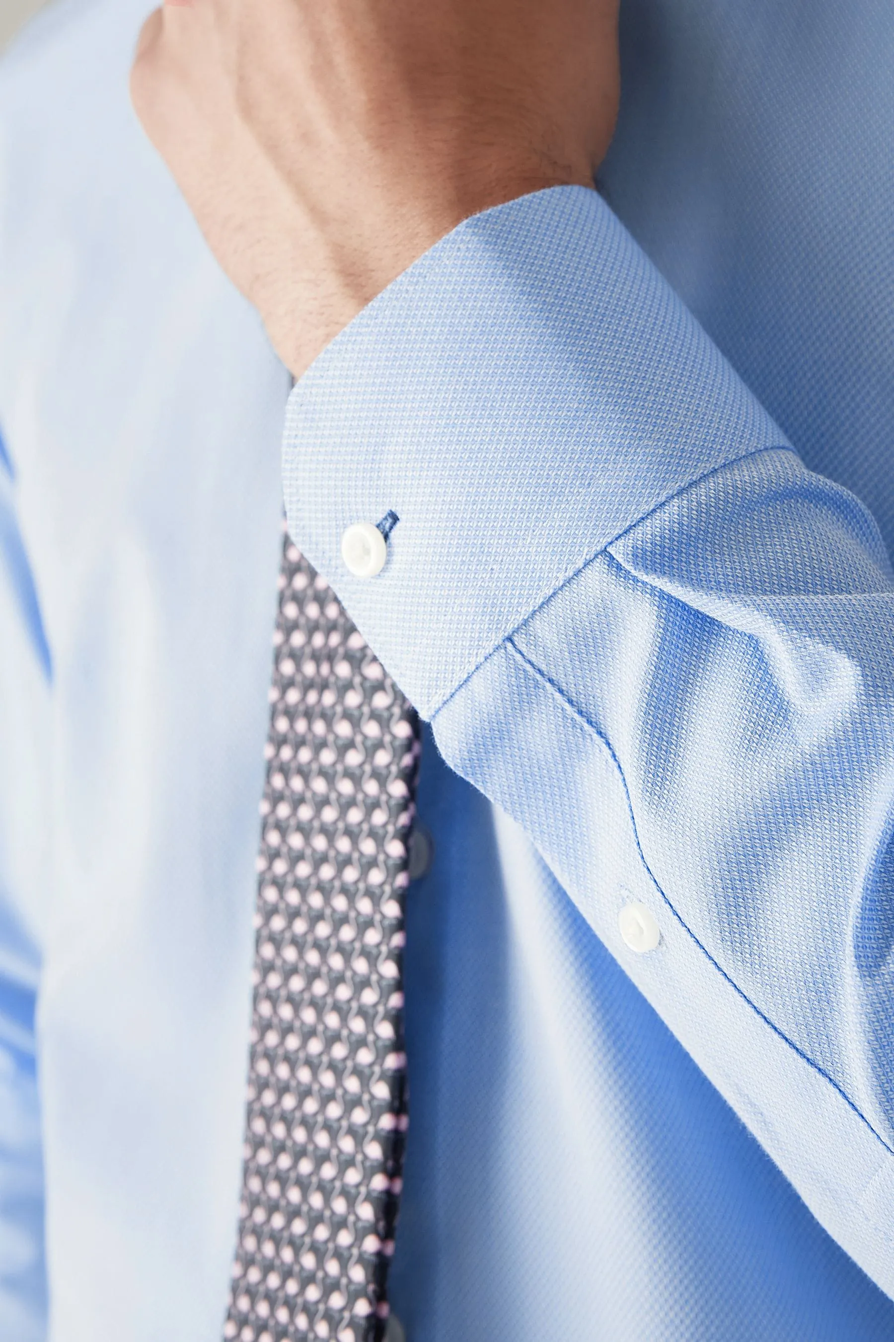 Bianco/Blu  - Set camicia e cravatta 2 Confezione