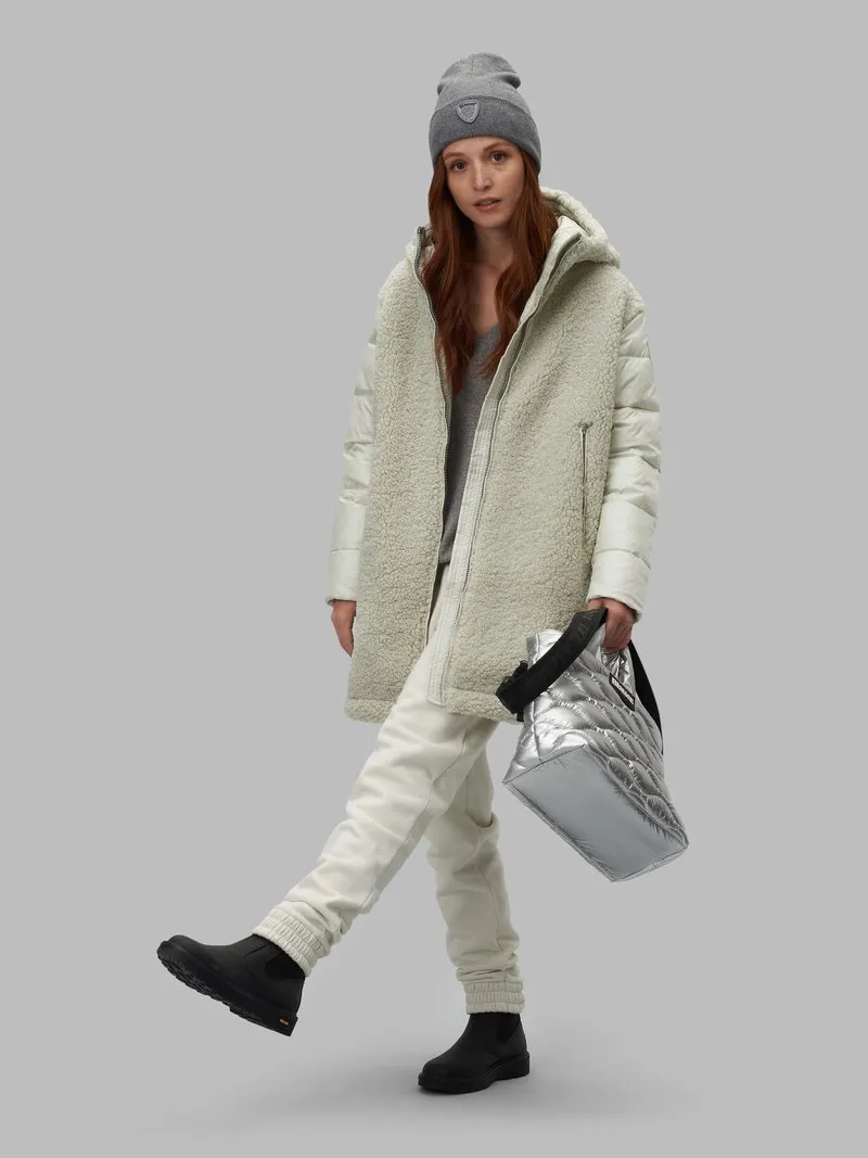BLAUER Giacca in nylon e pelliccia eco