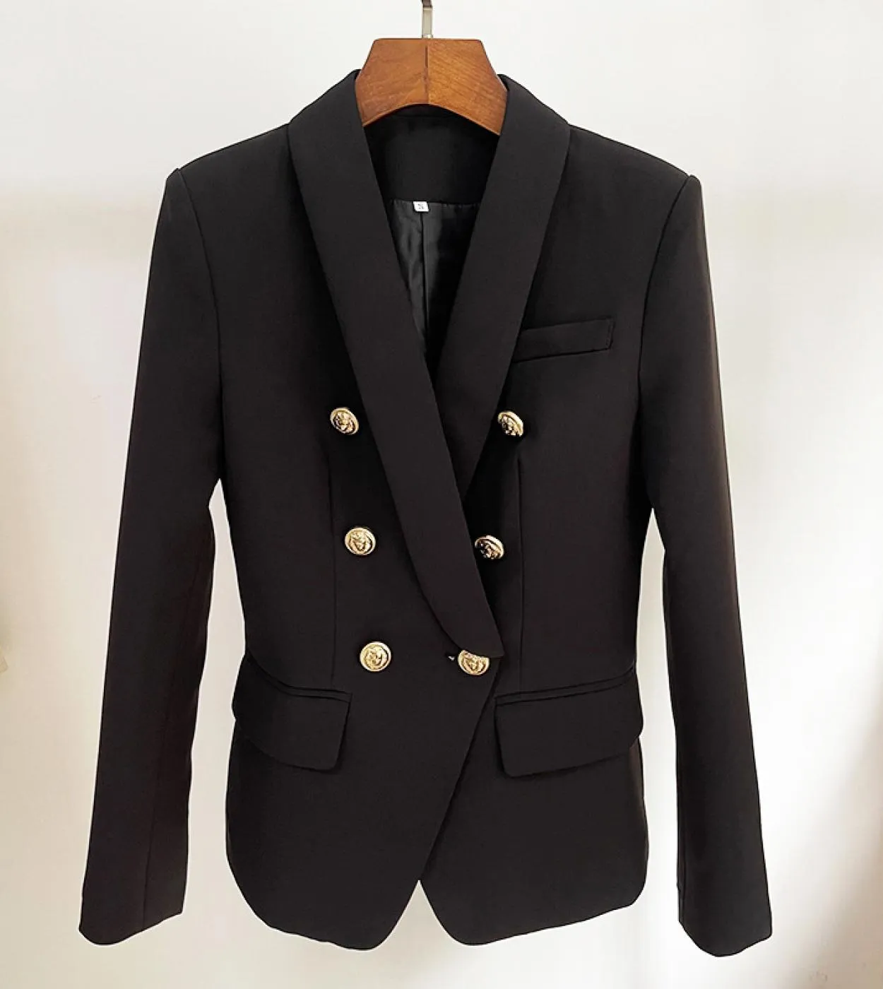 Blazer bianco Blazer da donna con bottoni dorati Giacca da cappotto rosa Blazer da donna in oro rosa Blazer da donna