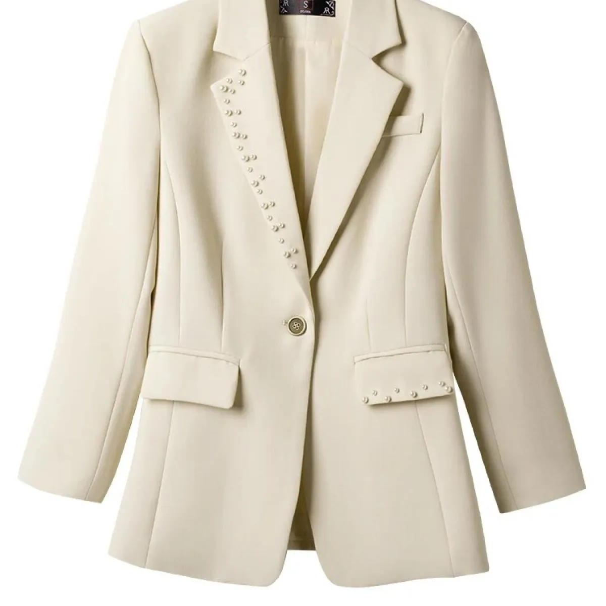 Blazer da donna alla moda da donna verde albicocca rosa nero giacca slim con bottone singolo cappotto formale da lavoro da lavor