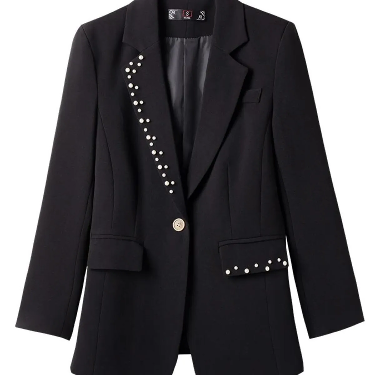 Blazer da donna alla moda da donna verde albicocca rosa nero giacca slim con bottone singolo cappotto formale da lavoro da lavor