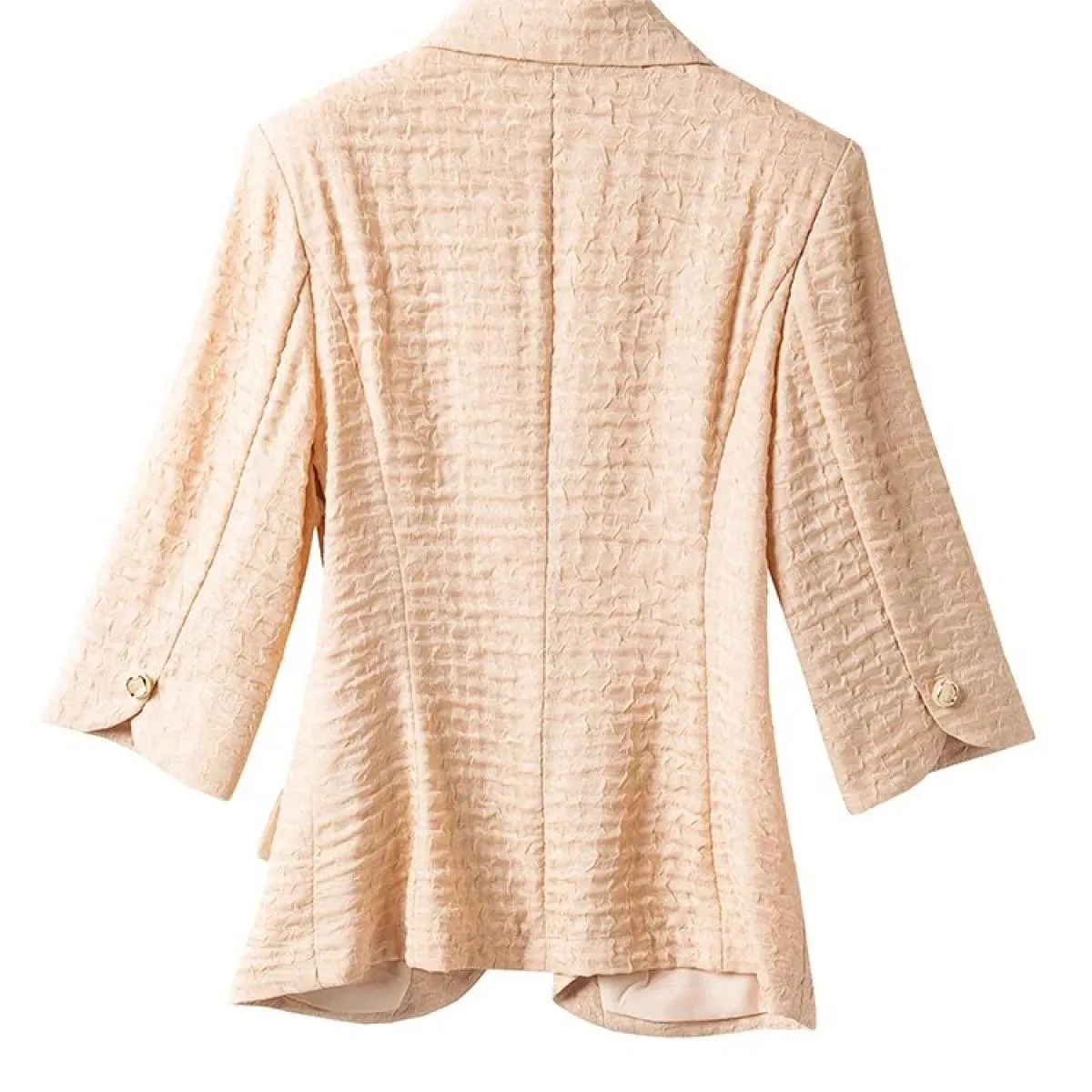 Blazer e giacca da donna a mezza manica e giacca da donna bianco nero albicocca giallo cappotto formale a bottone singolo femmin