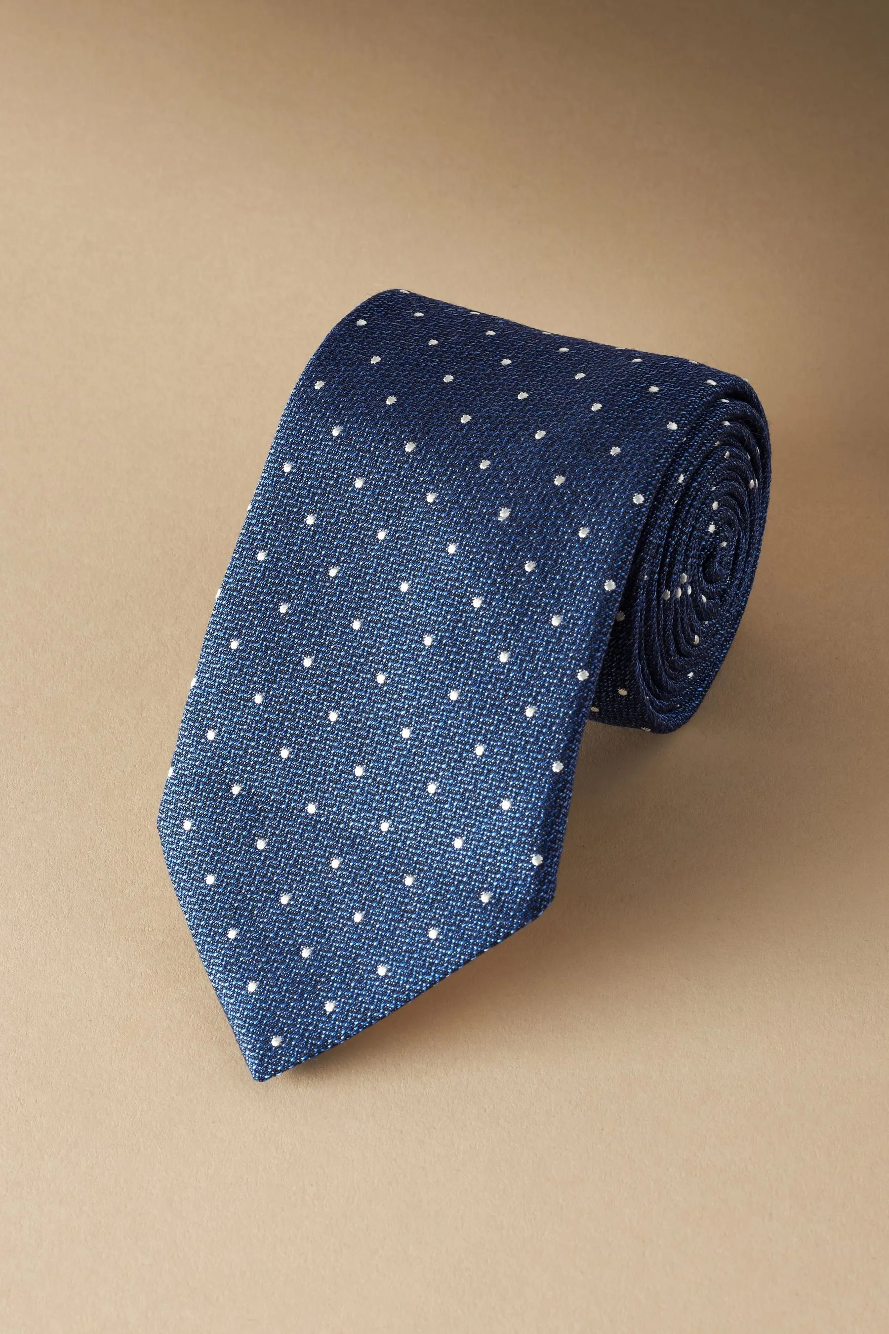 Blu a pois  - Signature - Cravatta Italia made in