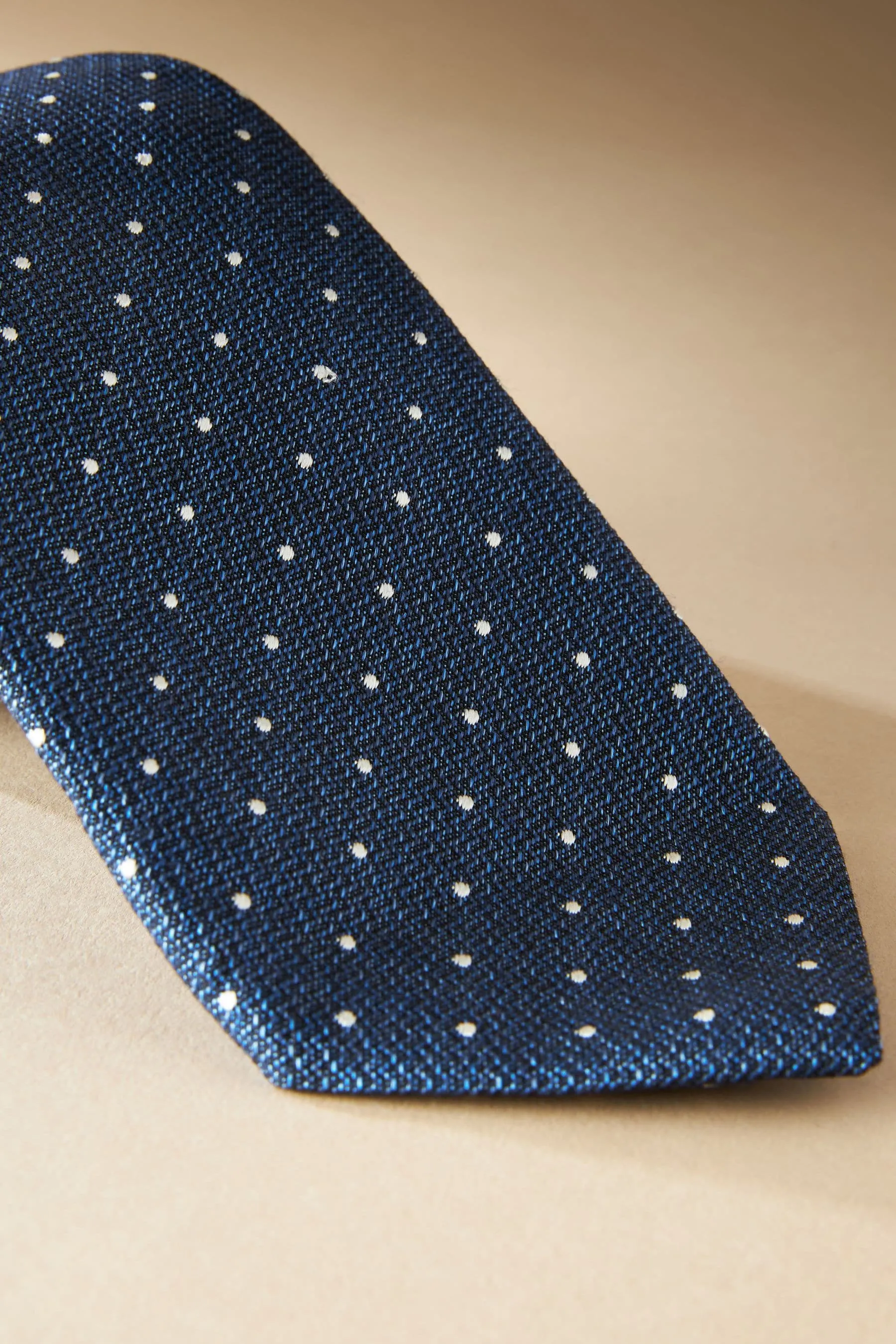 Blu a pois  - Signature - Cravatta Italia made in