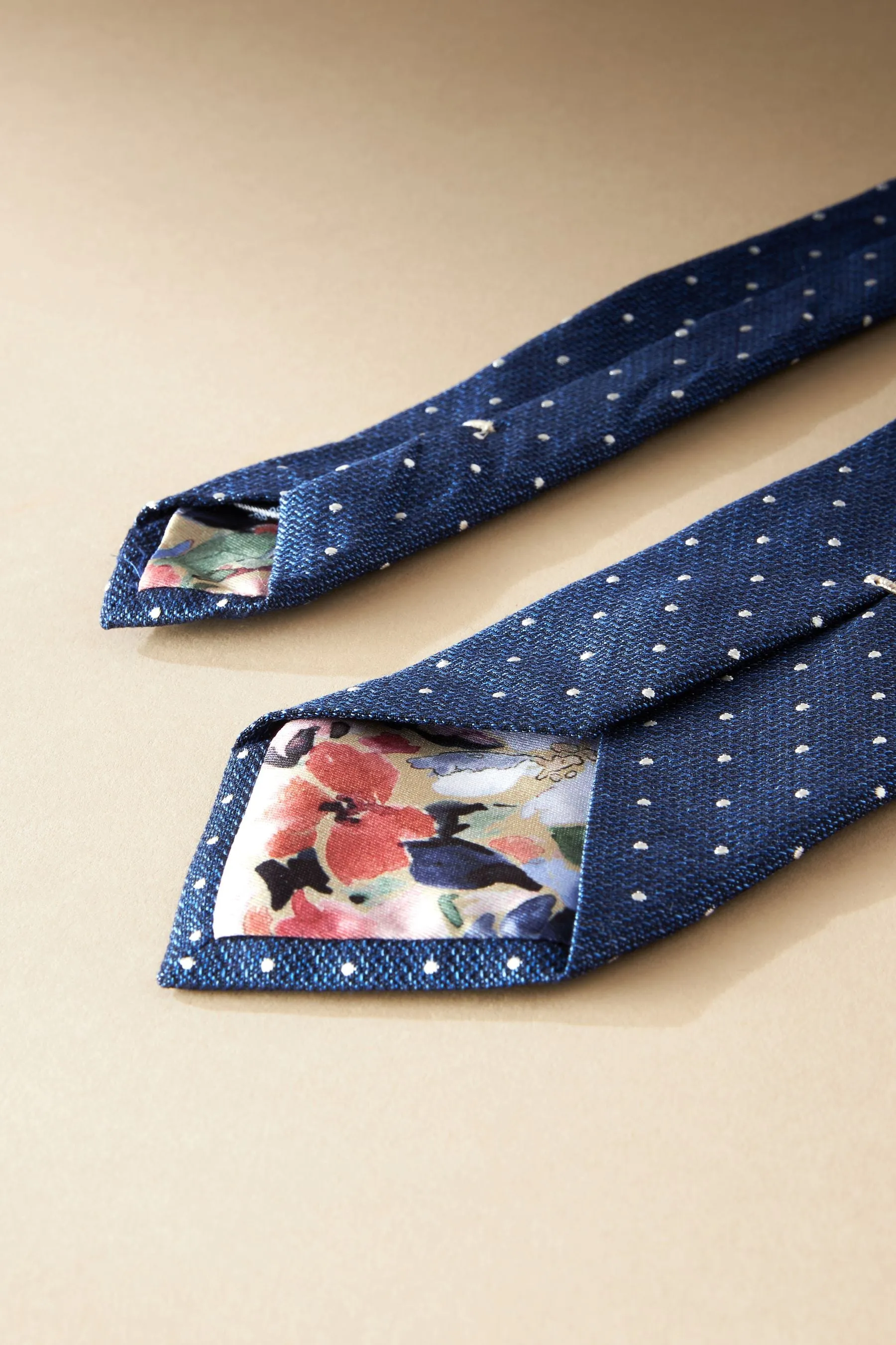 Blu a pois  - Signature - Cravatta Italia made in