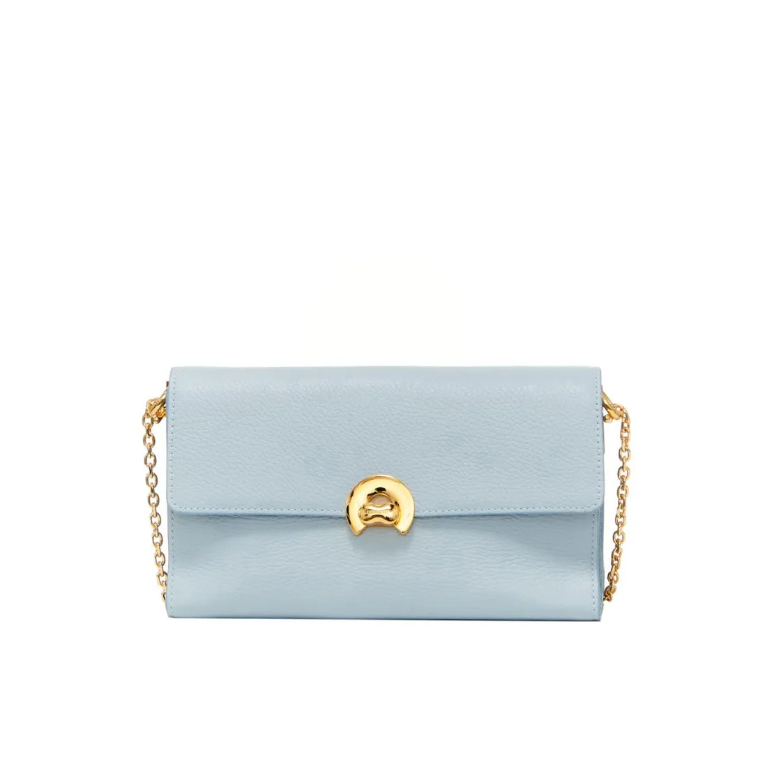 Borsa a tracolla Coccinelle Binxie in pelle azzurra