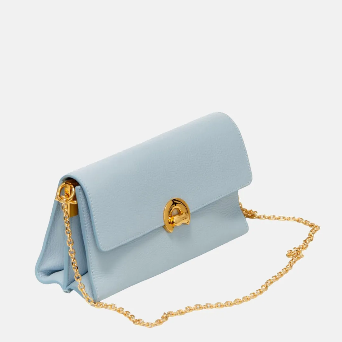 Borsa a tracolla Coccinelle Binxie in pelle azzurra