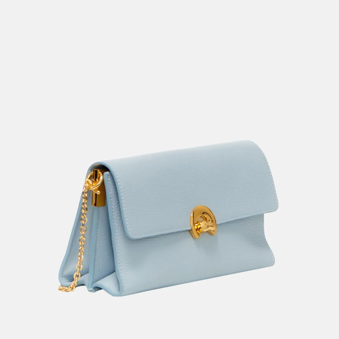 Borsa a tracolla Coccinelle Binxie in pelle azzurra