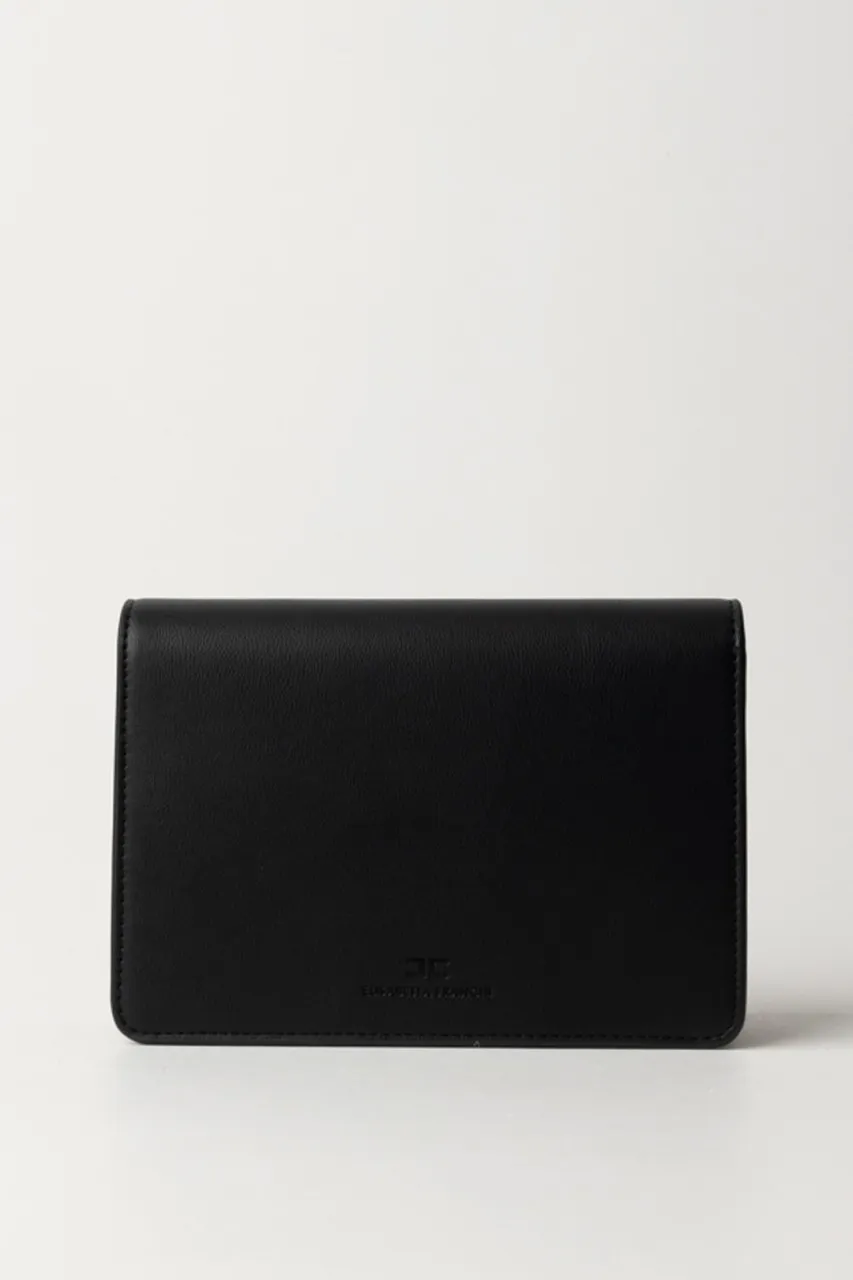 Borsa a tracolla con logo girello dorato Nero