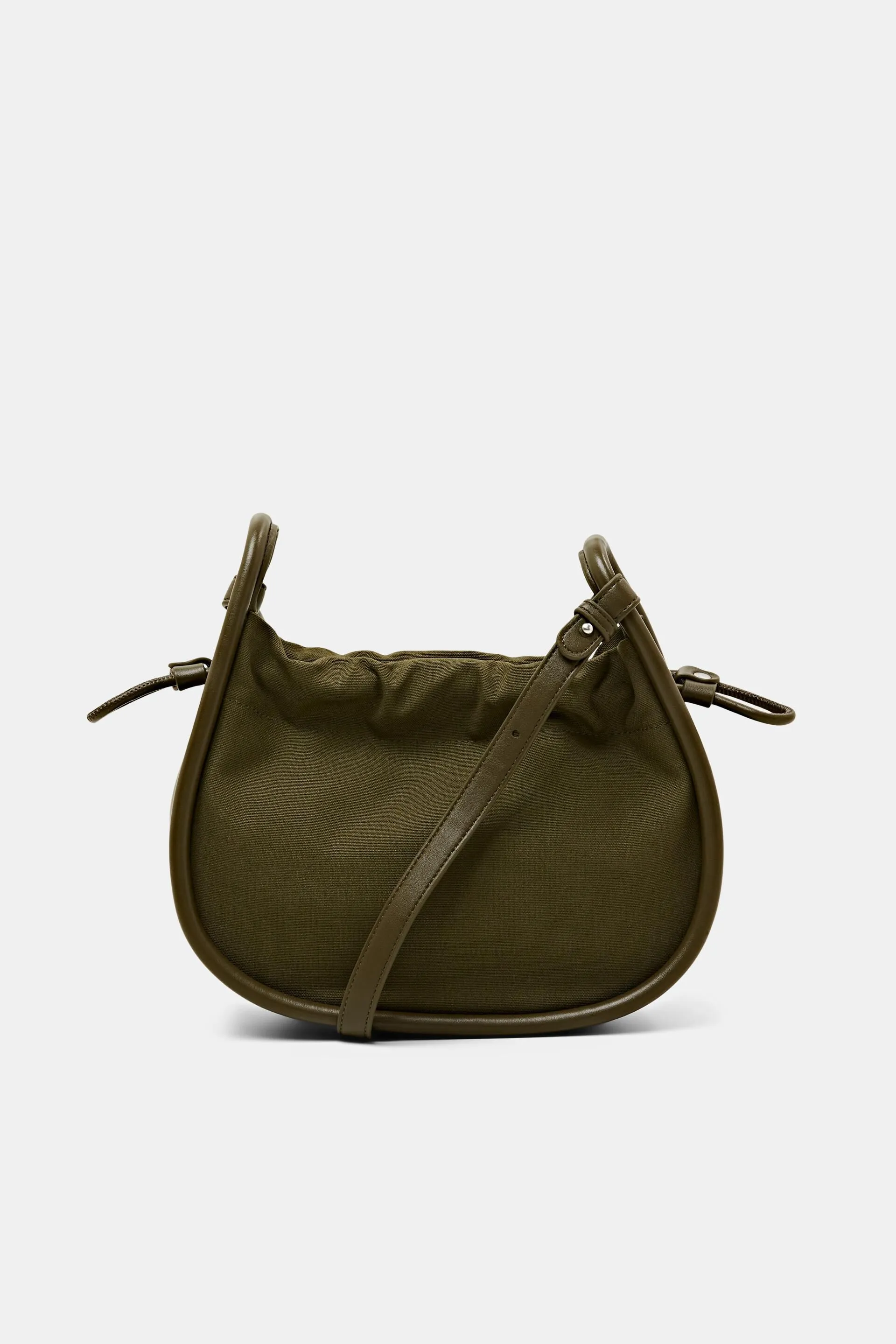 Borsa a tracolla con rifiniture in pelle vegana
