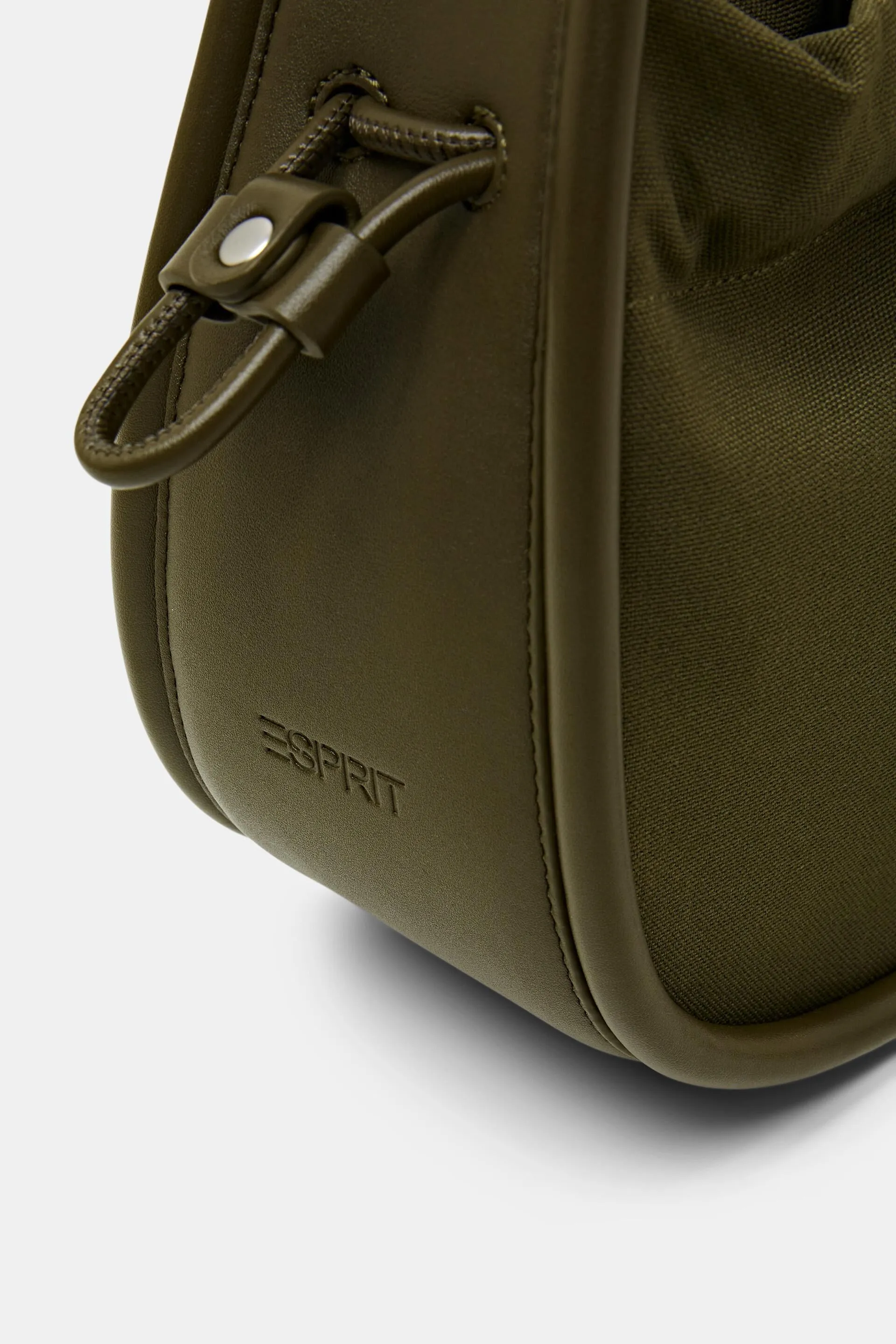 Borsa a tracolla con rifiniture in pelle vegana